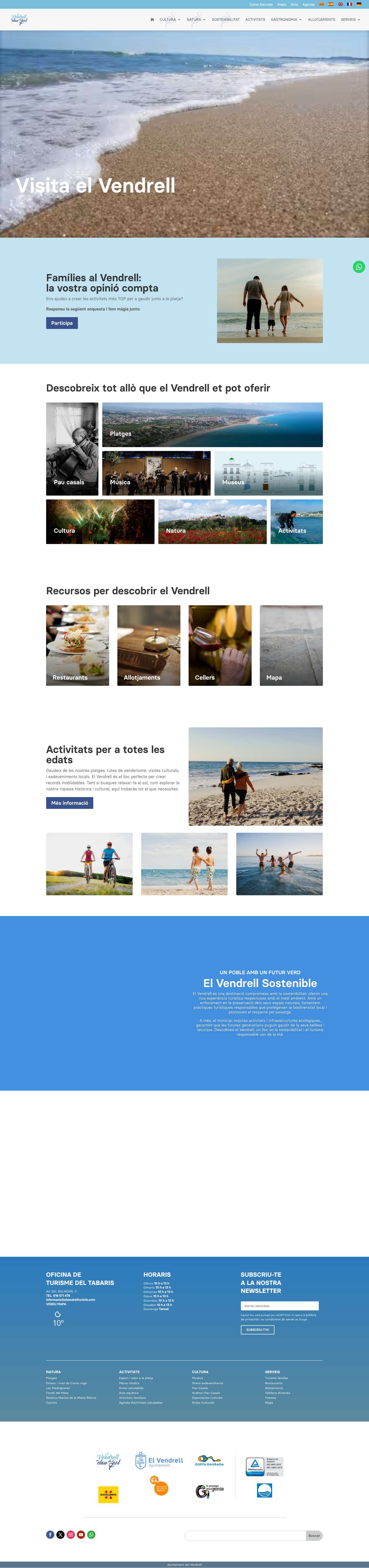 El Vendrell turístic: descobreix tot el que pots fer! - Full Screenshot