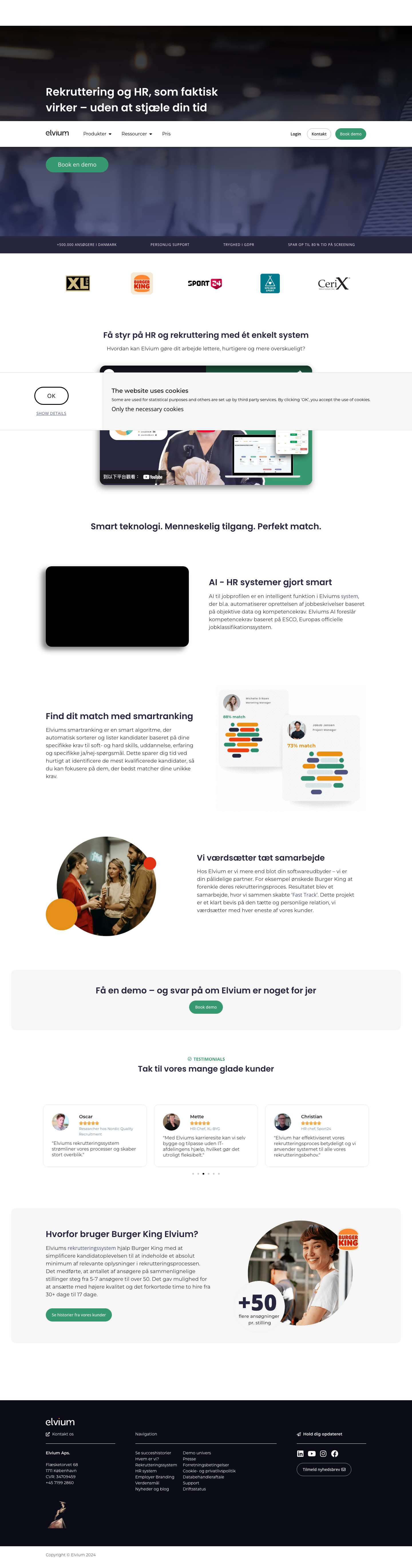 Få et intuitivt system til rekruttering og onboarding l Elvium - Full Screenshot