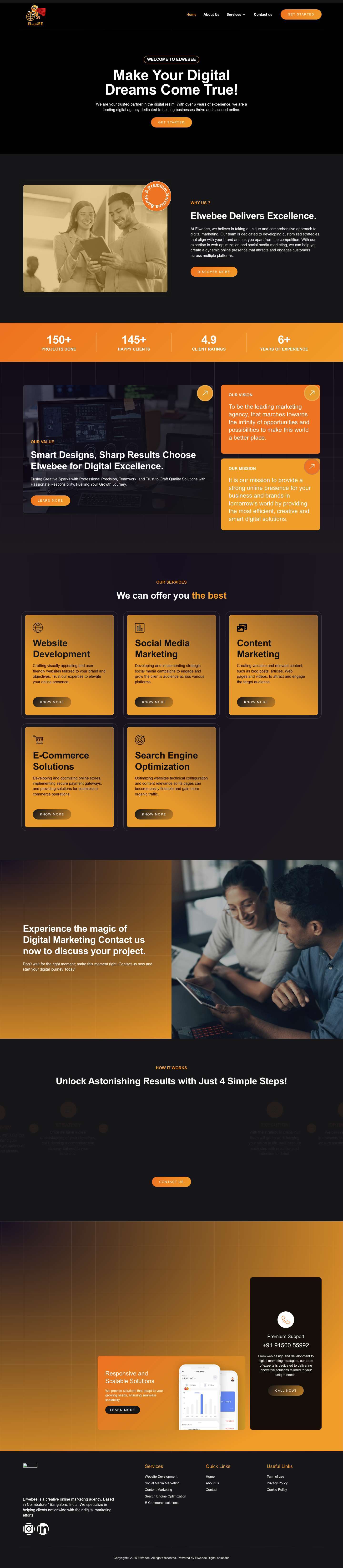 Digital Marketing Company in Coimbatore | Elwebee - Full Screenshot