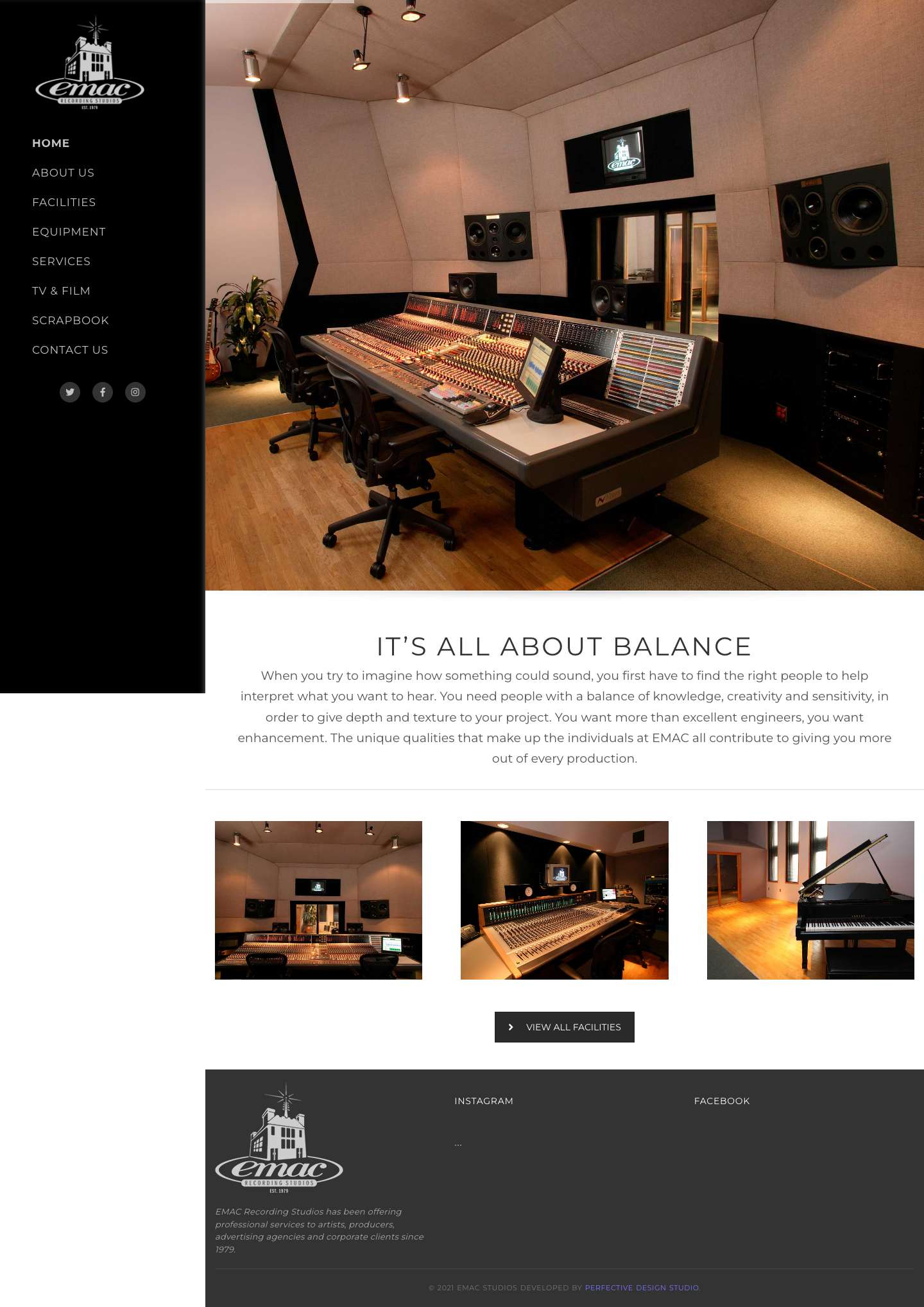 EMAC Recording Studios – Music, Film, Radio, Television - Full Screenshot