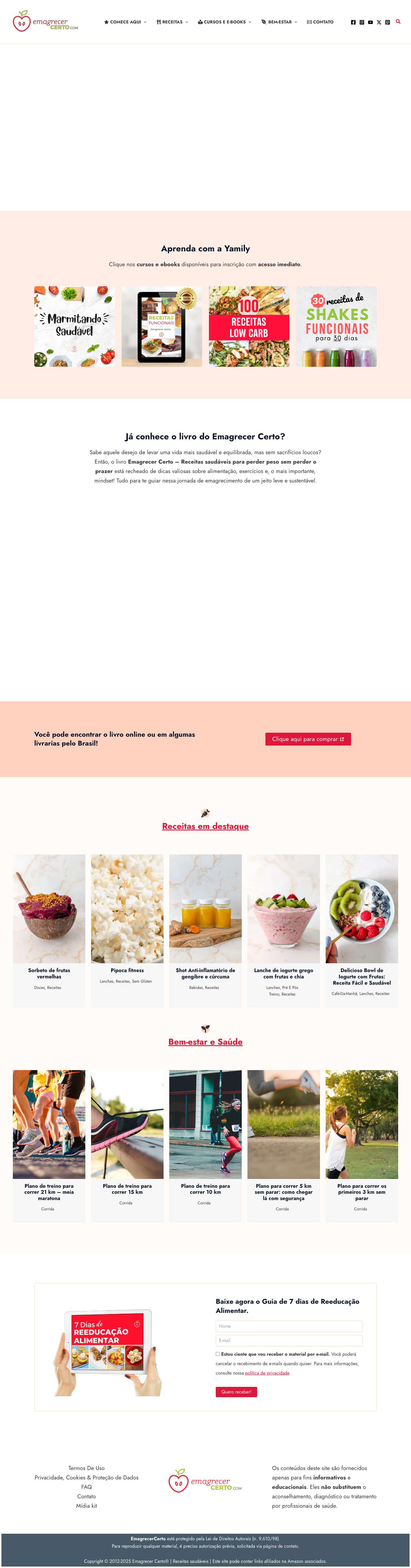 - Home - Emagrecer Certo® | Receitas saudáveis Email Email - Full Screenshot