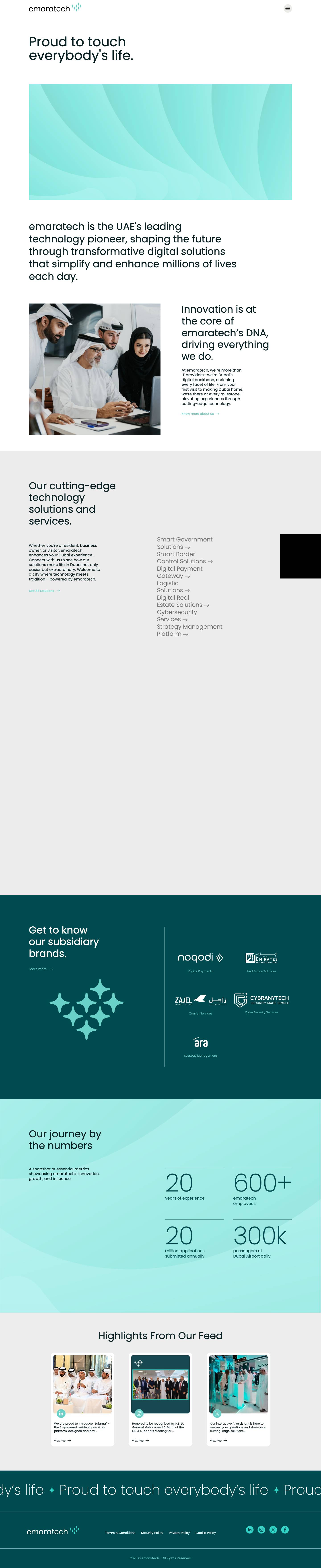 emaratech | Proud to touch everybody's life. - Full Screenshot