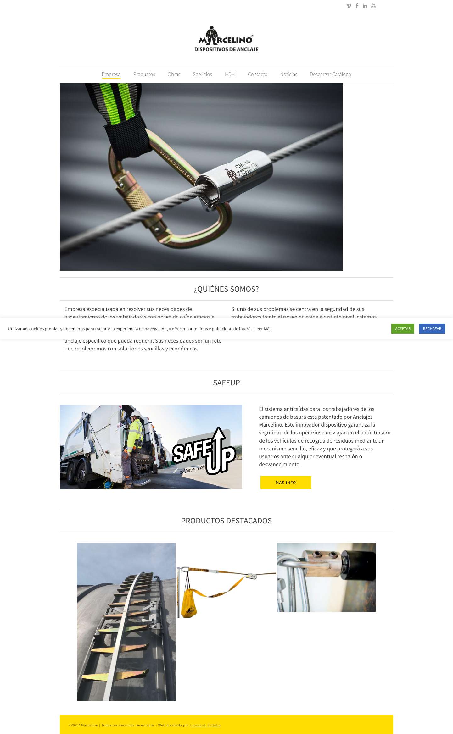 Dispositivos de anclaje para trabajadores en riesgo de caída - Full Screenshot