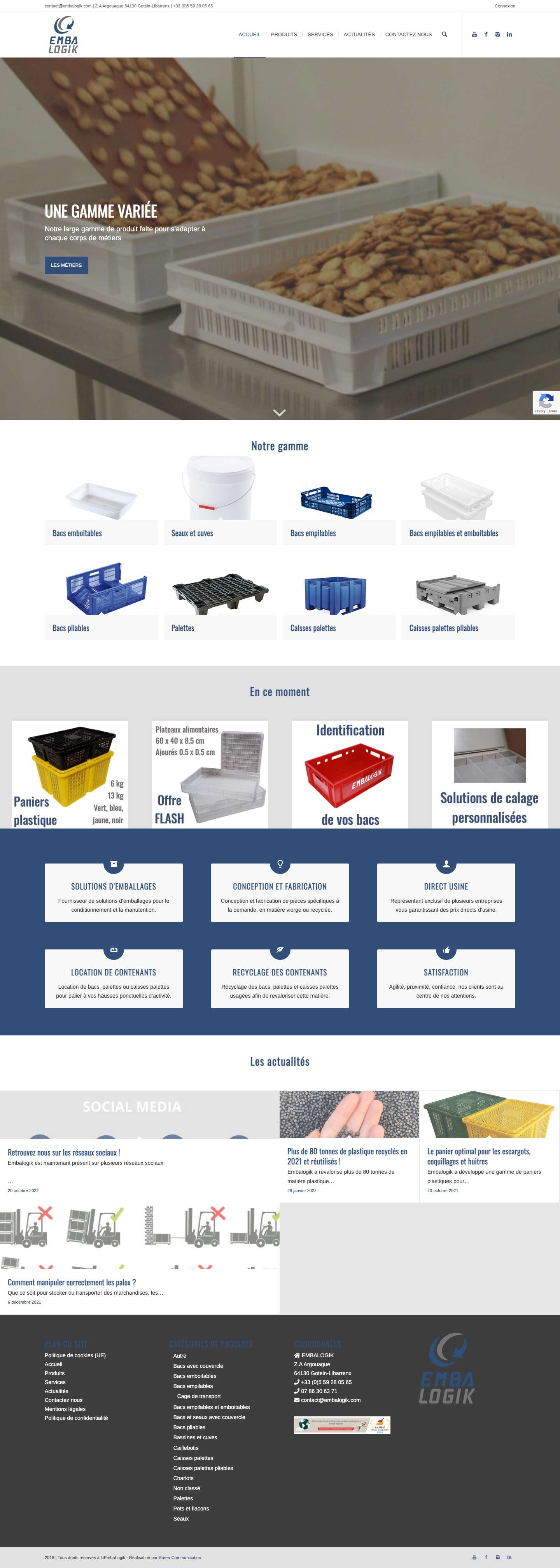 Accueil | Embalogik - Full Screenshot