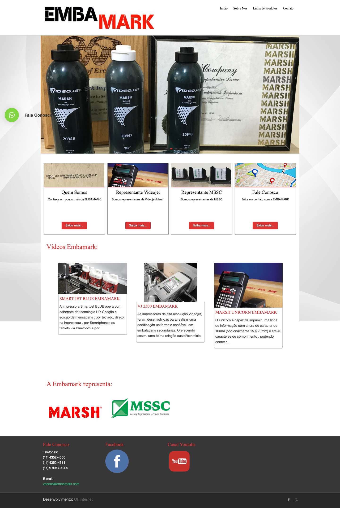 Embamark - Importação, Comércio e Representação - Full Screenshot