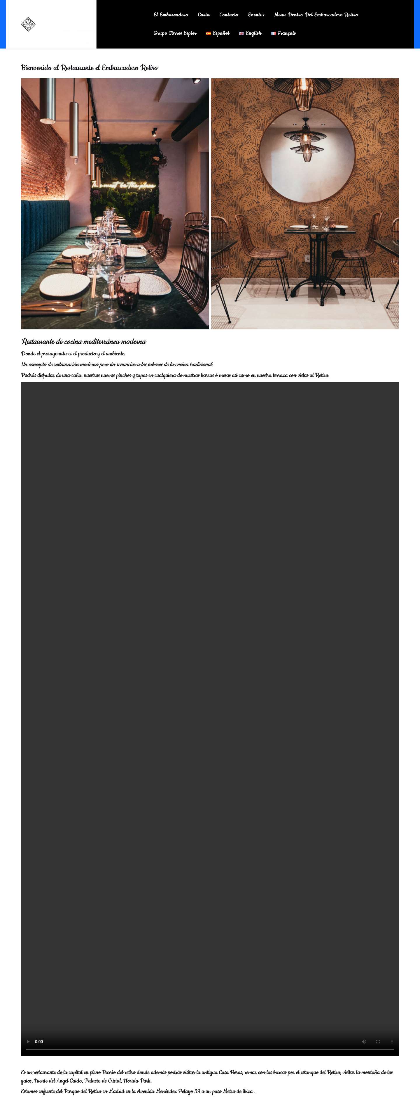 Restaurante Embarcadero Retiro – Embarcadero Retiro - Full Screenshot