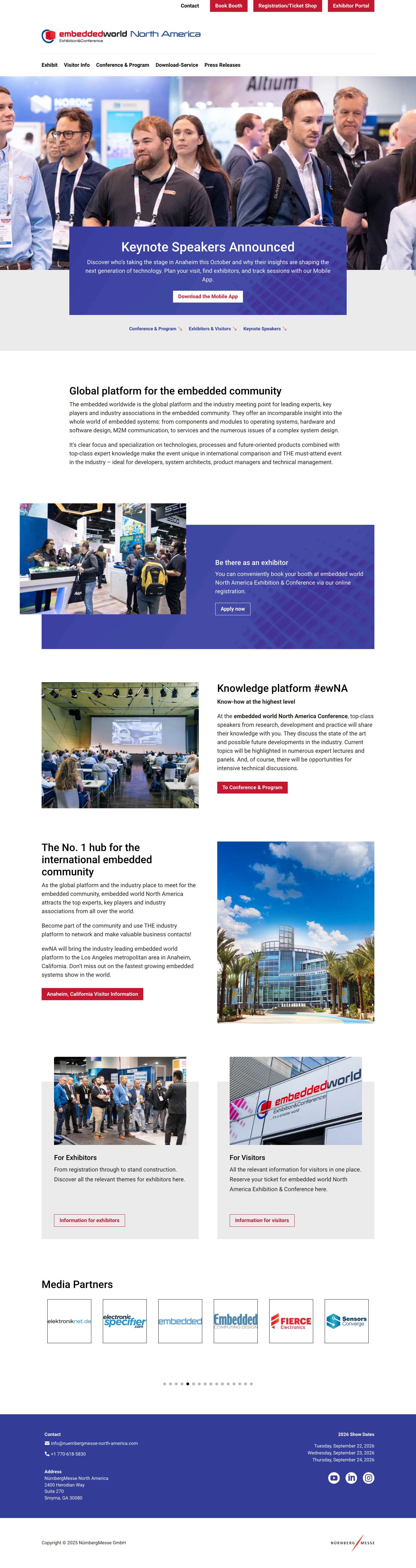 Home - embedded world North America - Full Screenshot