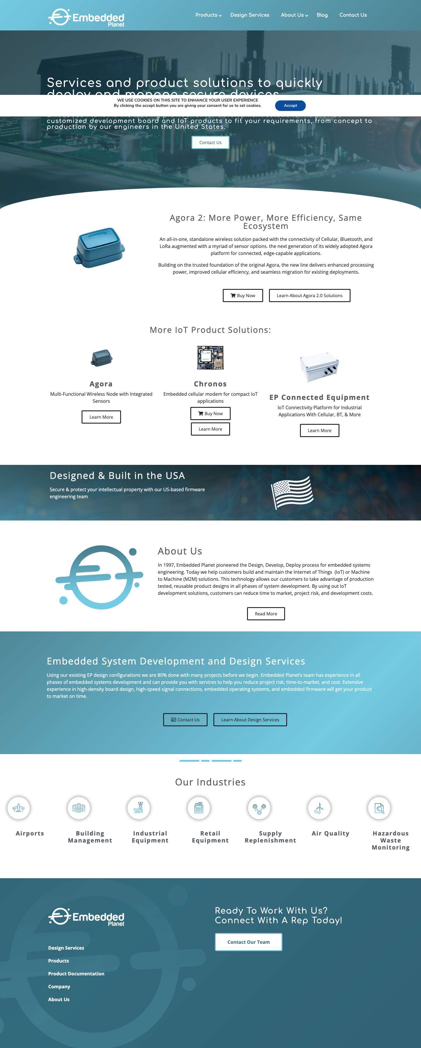 Embedded Planet- IoT products and software design & hardware - Full Screenshot