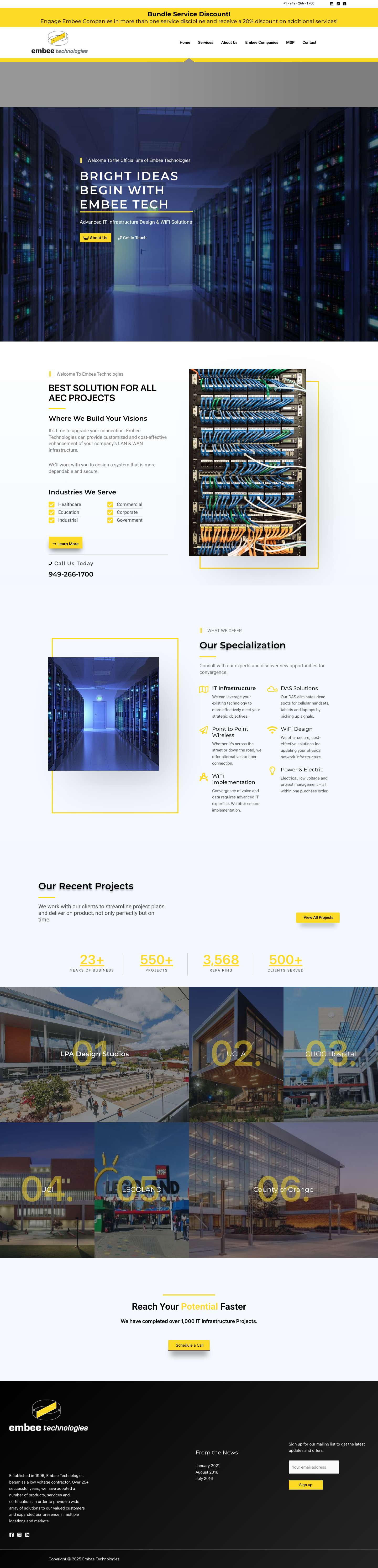 Embee Technologies Provides Customized Enhancement of WAN and LAN - Full Screenshot
