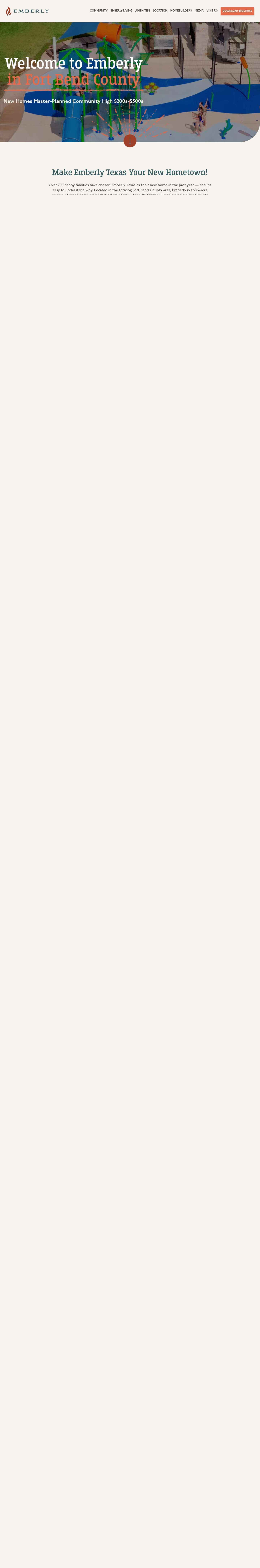 Emberly - New Homes in Beasley Near Richmond and Rosenberg Texas - Full Screenshot