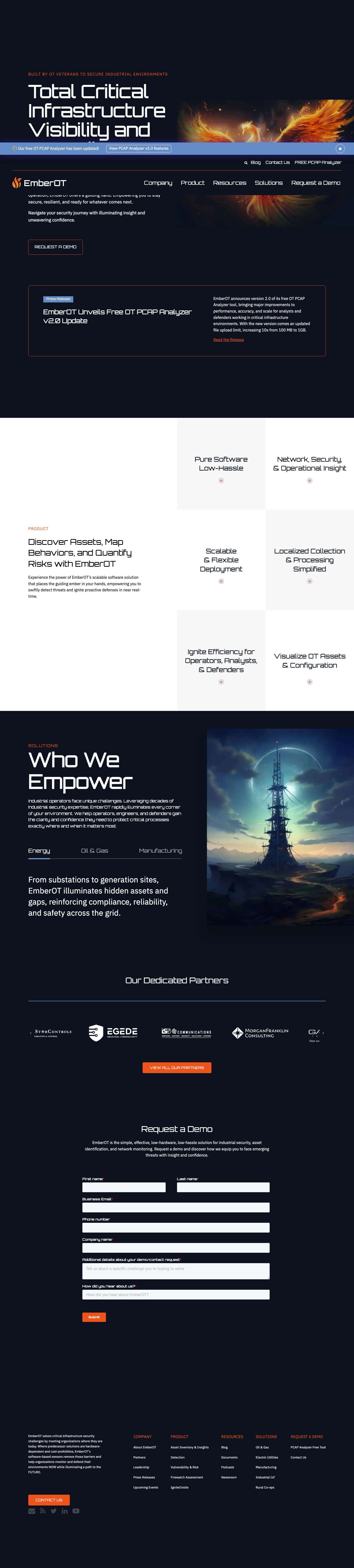 EmberOT | Industrial Cybersecurity and Asset Monitoring - Full Screenshot