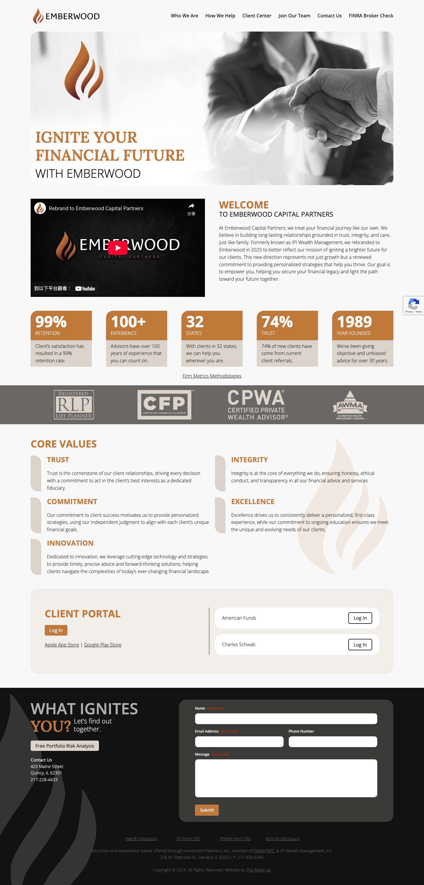 Emberwood Capital PartnersHome - Emberwood - Full Screenshot