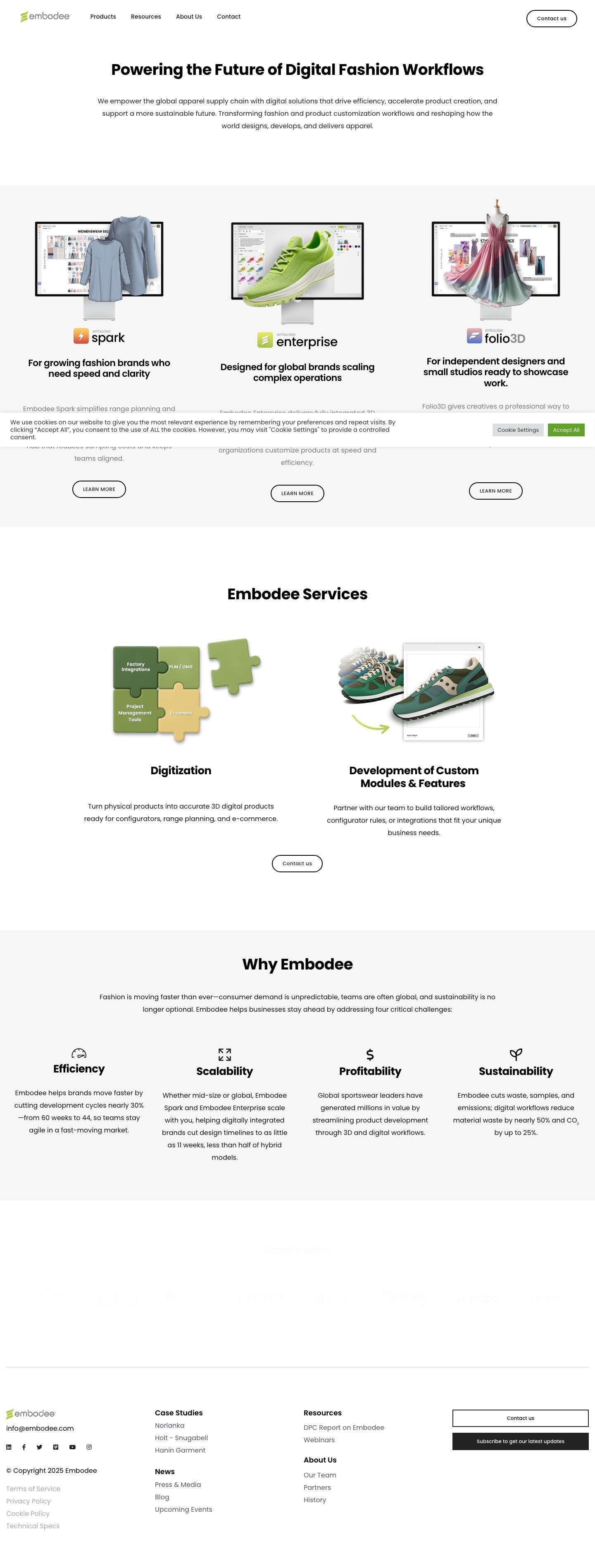 Embodee | Powering the Future of Digital Fashion Workflows - Full Screenshot
