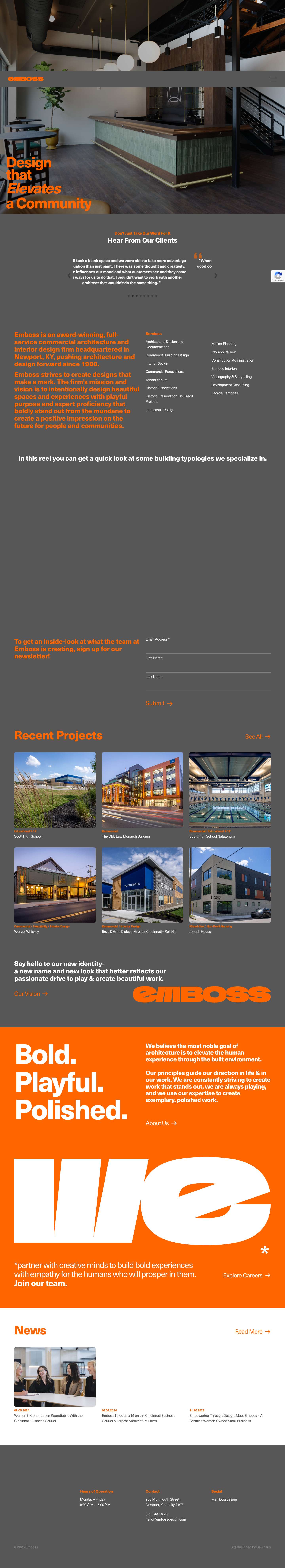 Emboss Design - Design That Sets the StageEmboss Design - Design That Sets the Stage - Full Screenshot