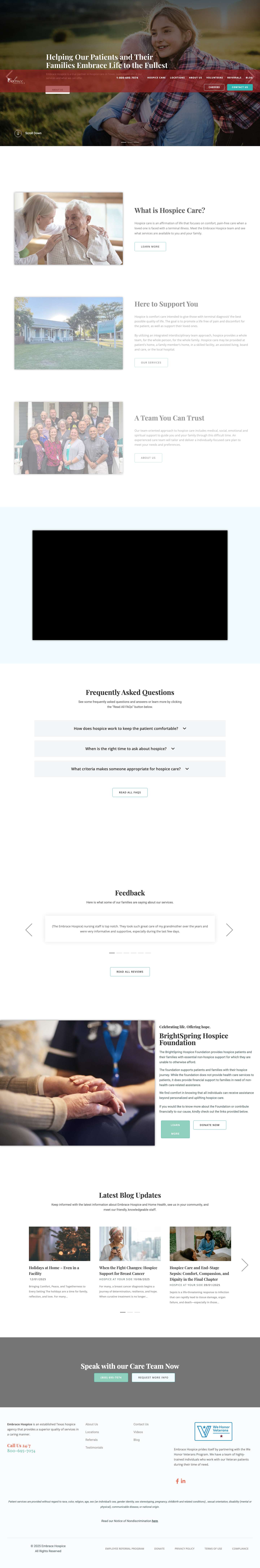 Your Story Is Our Story | Embrace Hospice - Full Screenshot