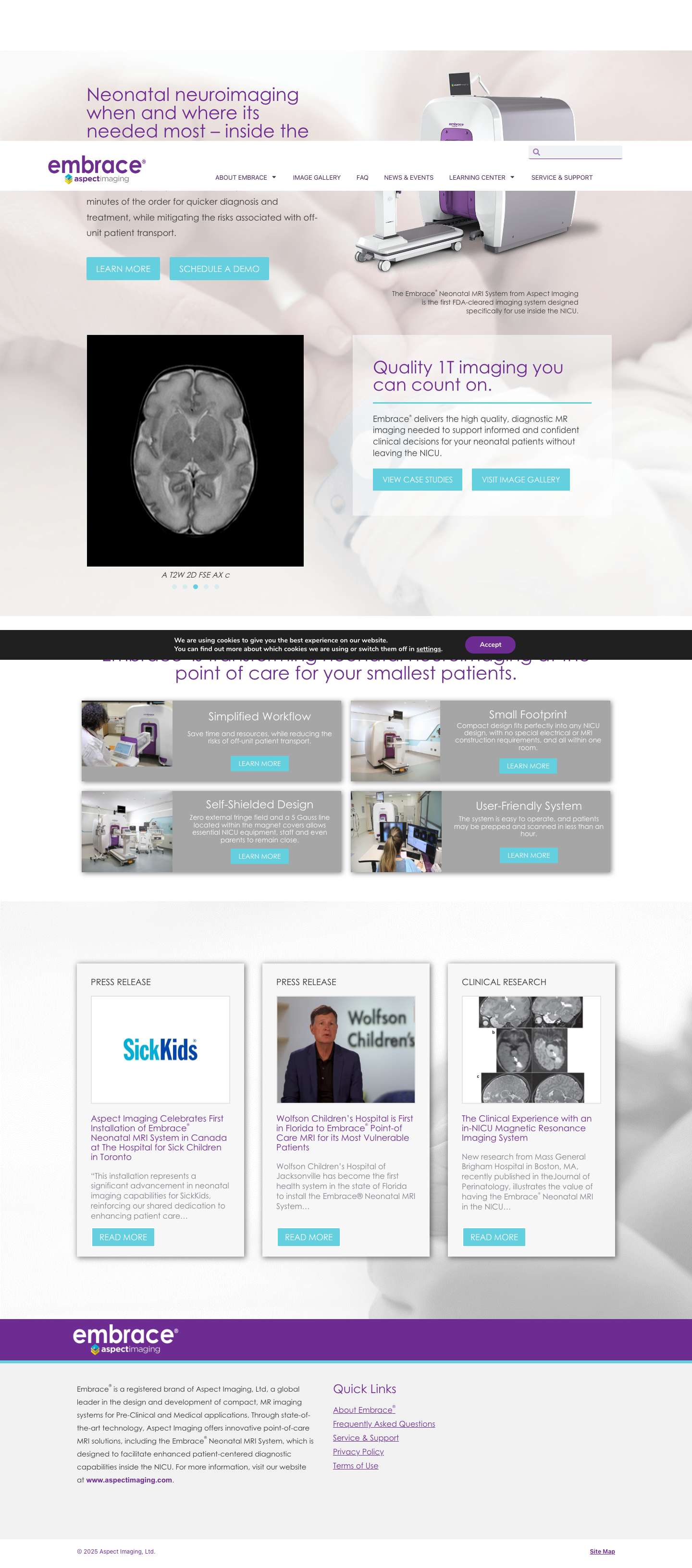 Neonatal MRI System | NICU | Embrace MRI System - Full Screenshot