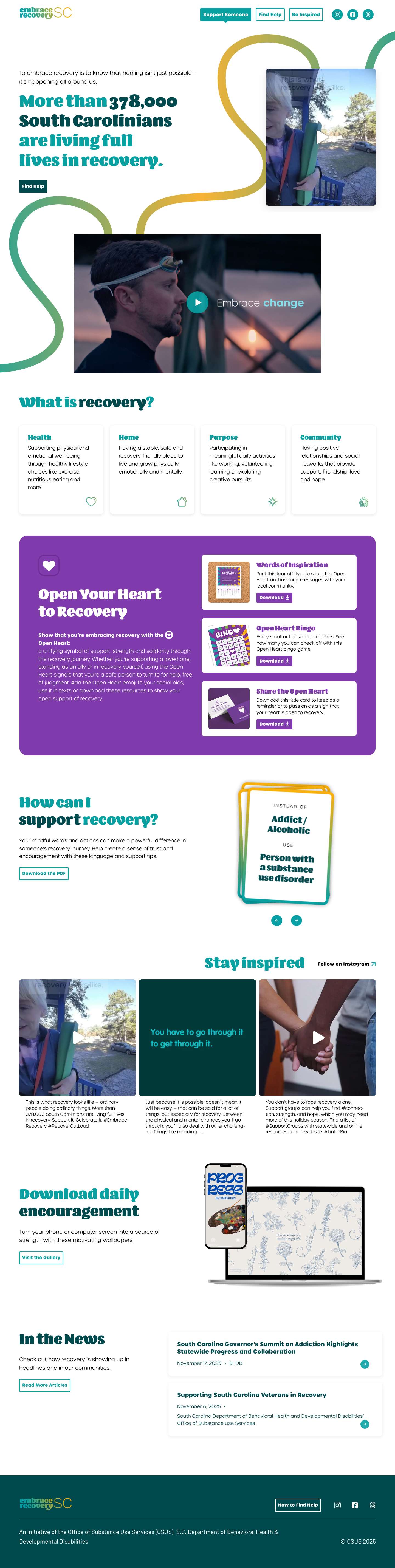 Embrace Recovery SC - Full Screenshot