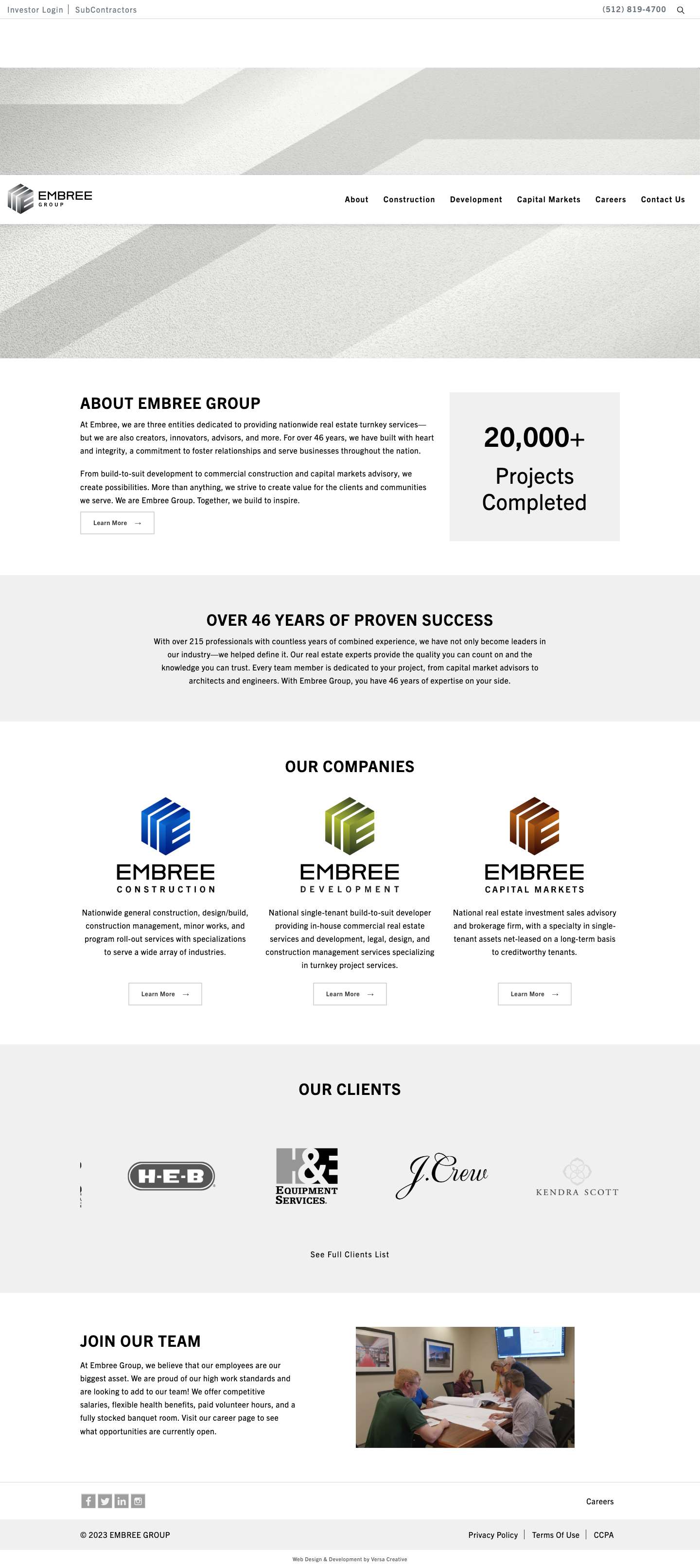 Embree Group | Nationwide Real Estate Turnkey Services - Full Screenshot