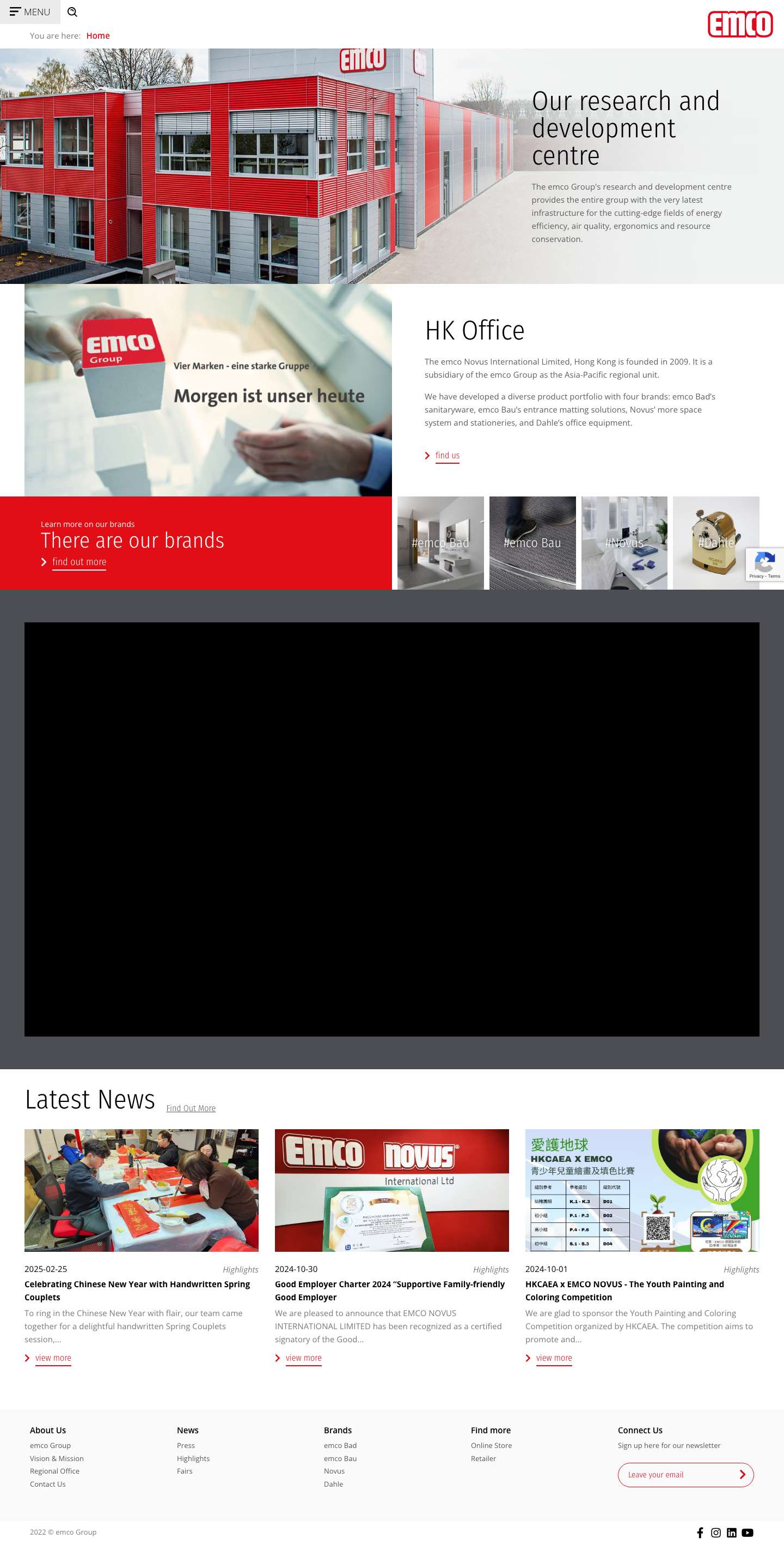 Home - emco Novus | All Round Solutions for Your Building - Full Screenshot