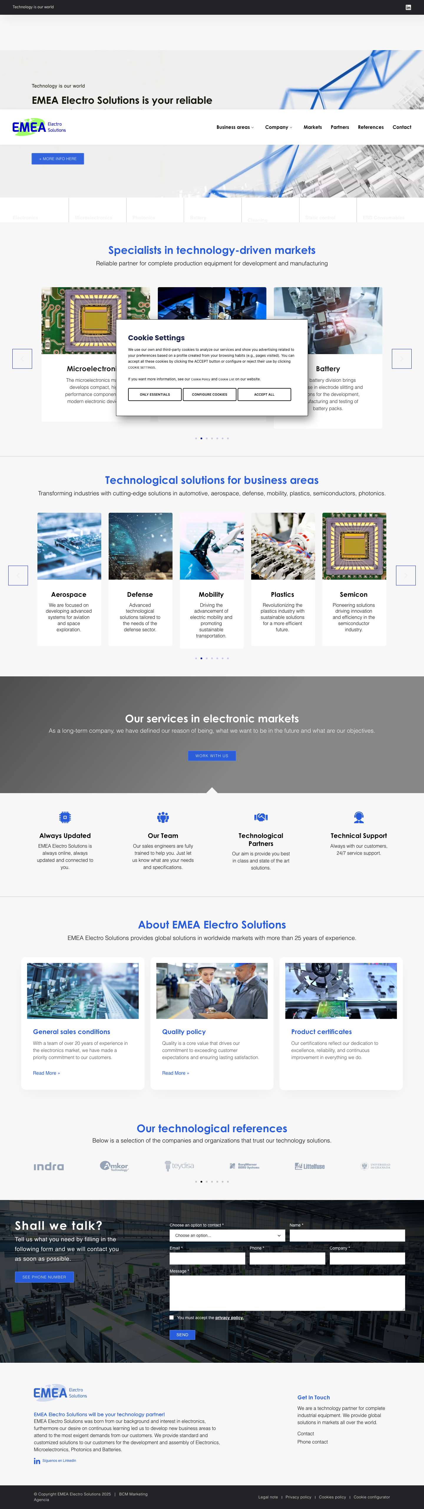 Electronic technology - Emea Electro Solutions - Full Screenshot