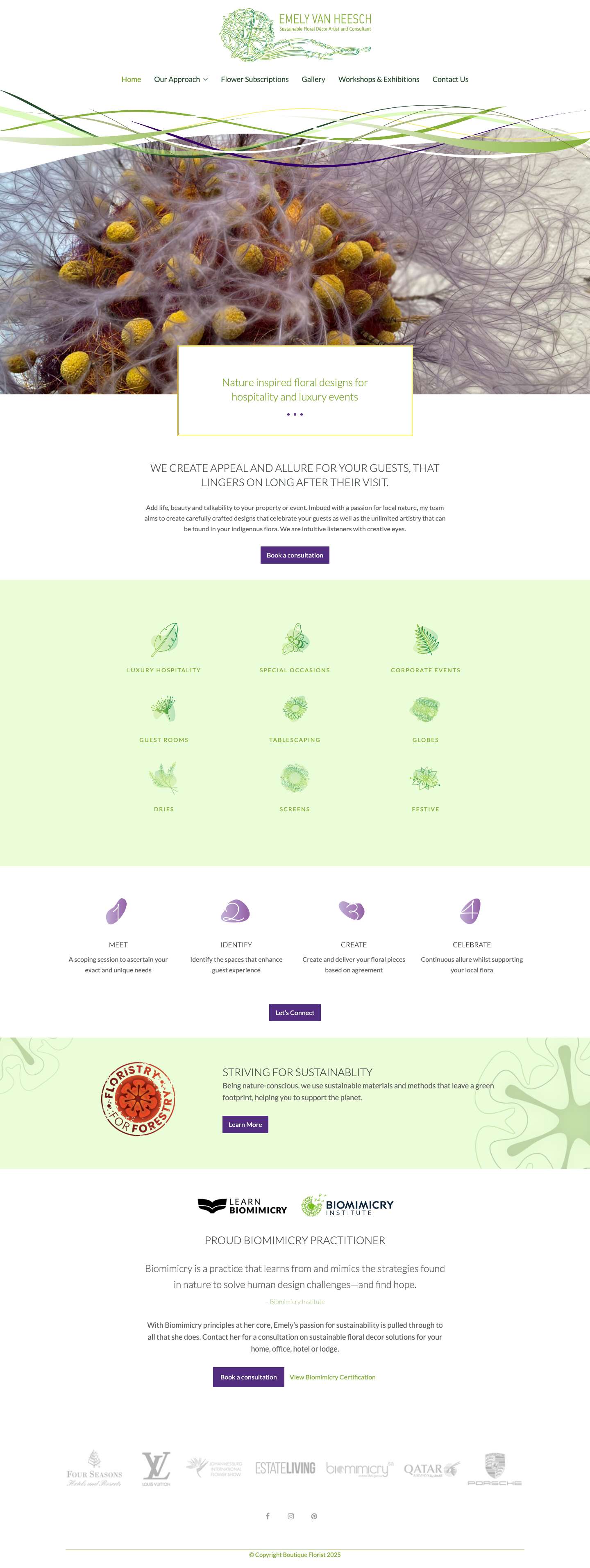 Emely van Heesch - Sustainable floral decor artist - Full Screenshot