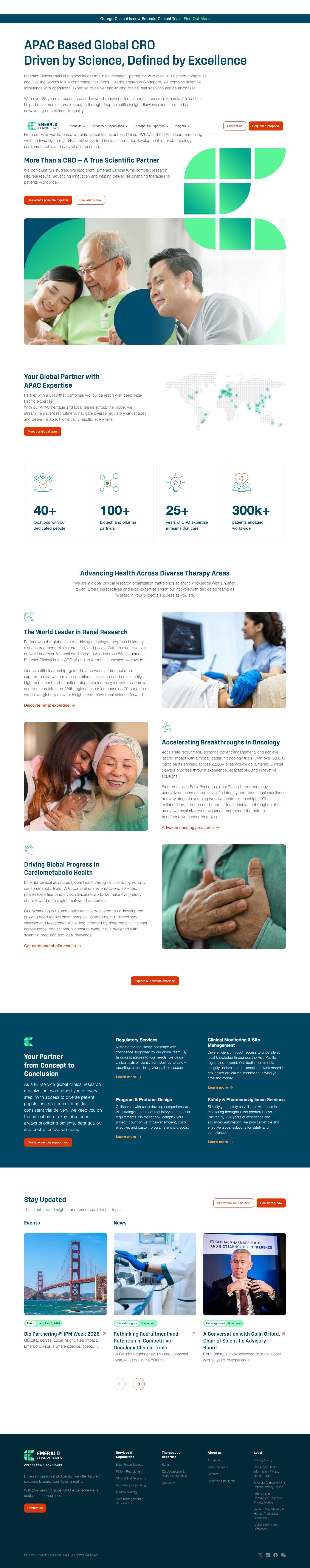 Leading Global Clinical Research Organization | Emerald Clinical - Full Screenshot