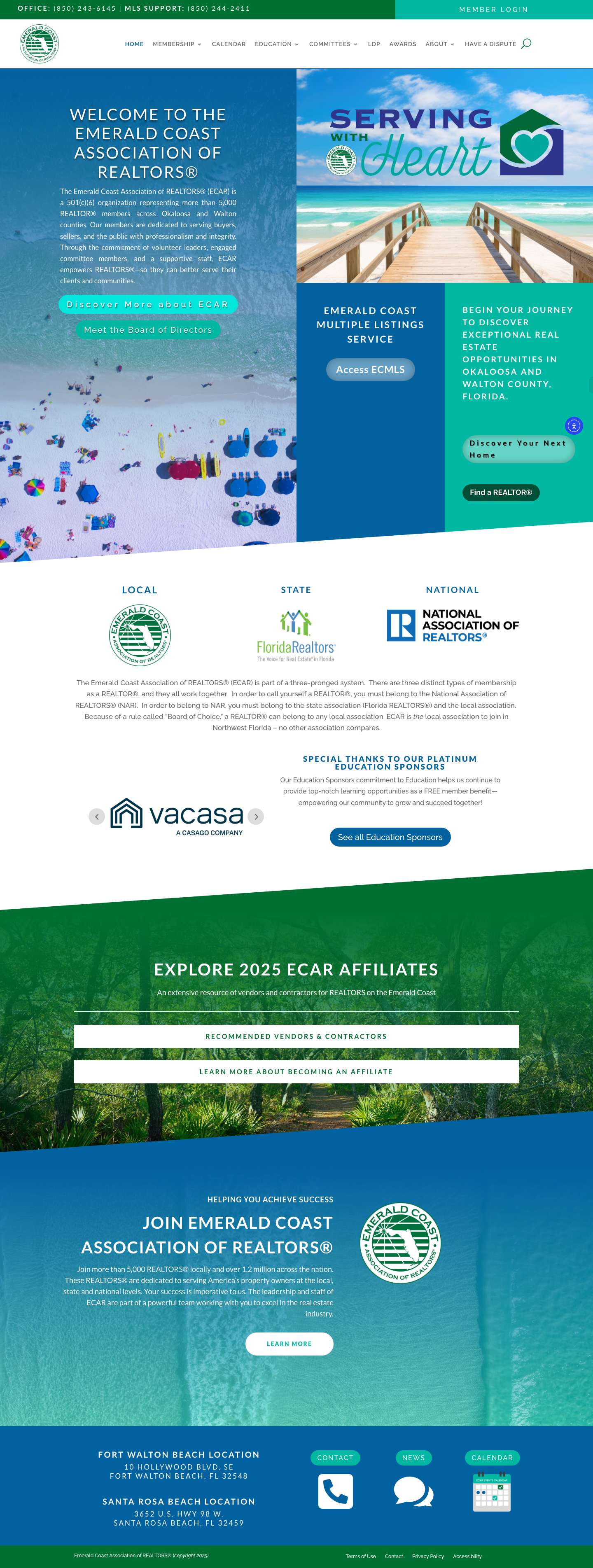 Home - Emerald Coast Association of REALTORS® - Full Screenshot