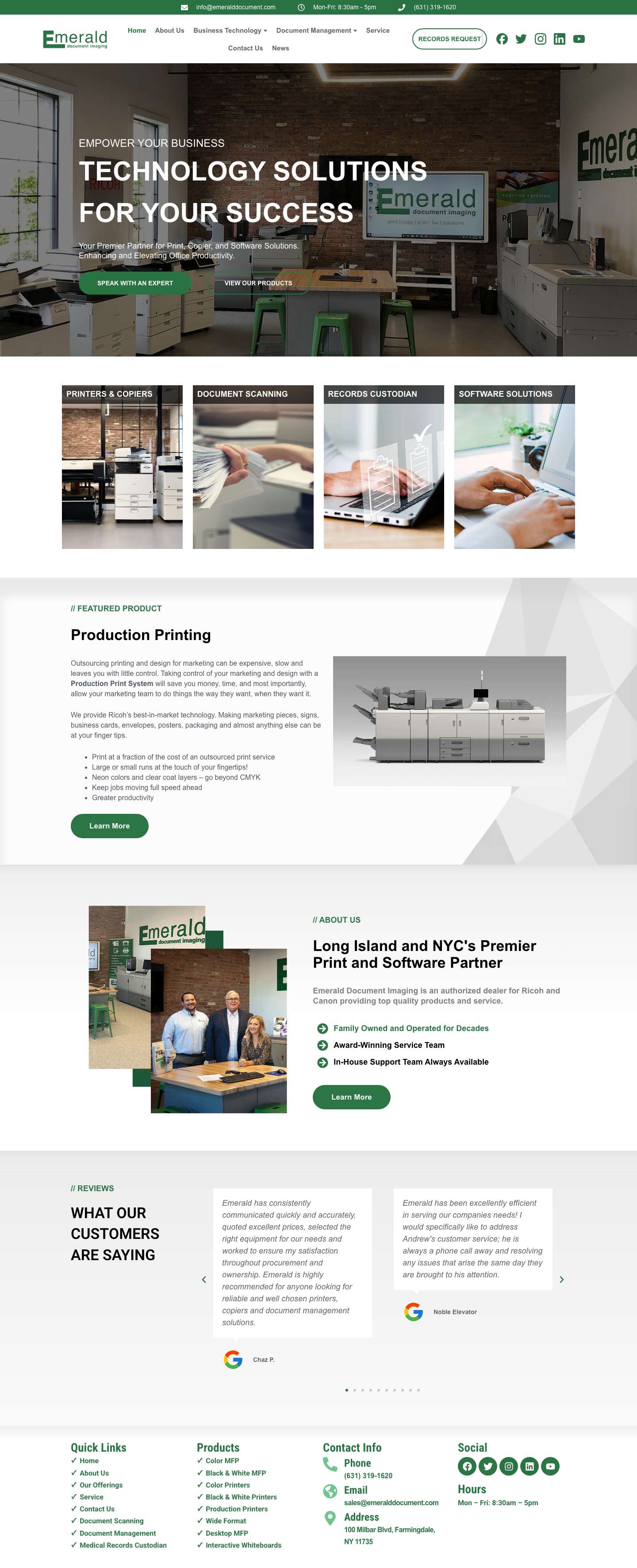 Home | Emerald Document Imaging - Full Screenshot