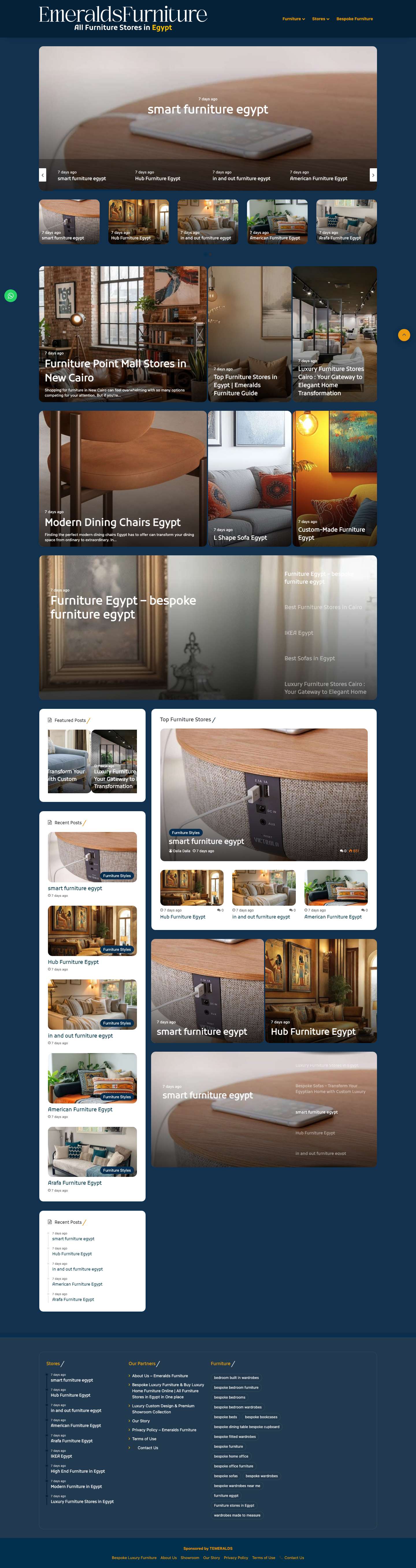 Bespoke Luxury Furniture & Buy Luxury Home Furniture Online | All Furniture Stores in Egypt in One place - Bespoke Furniture in Egypt - Full Screenshot