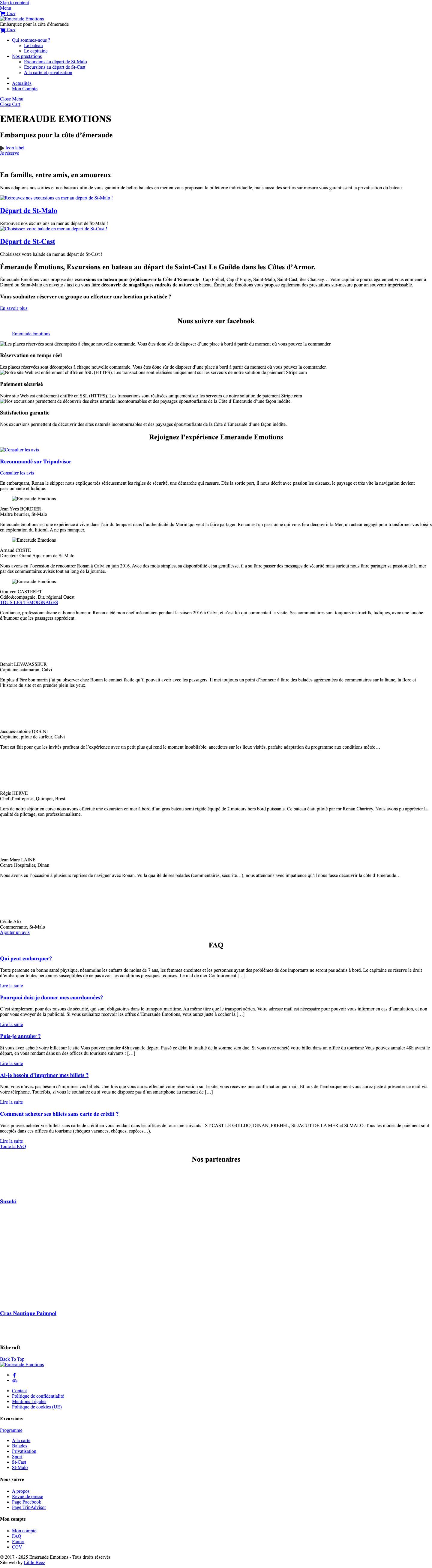 Emeraude Emotions | Embarquez pour la côte d’émeraude - Full Screenshot