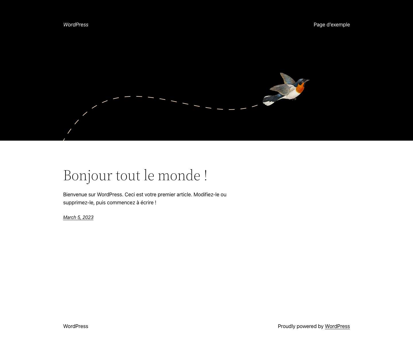 WordPress – Un site utilisant WordPress - Full Screenshot