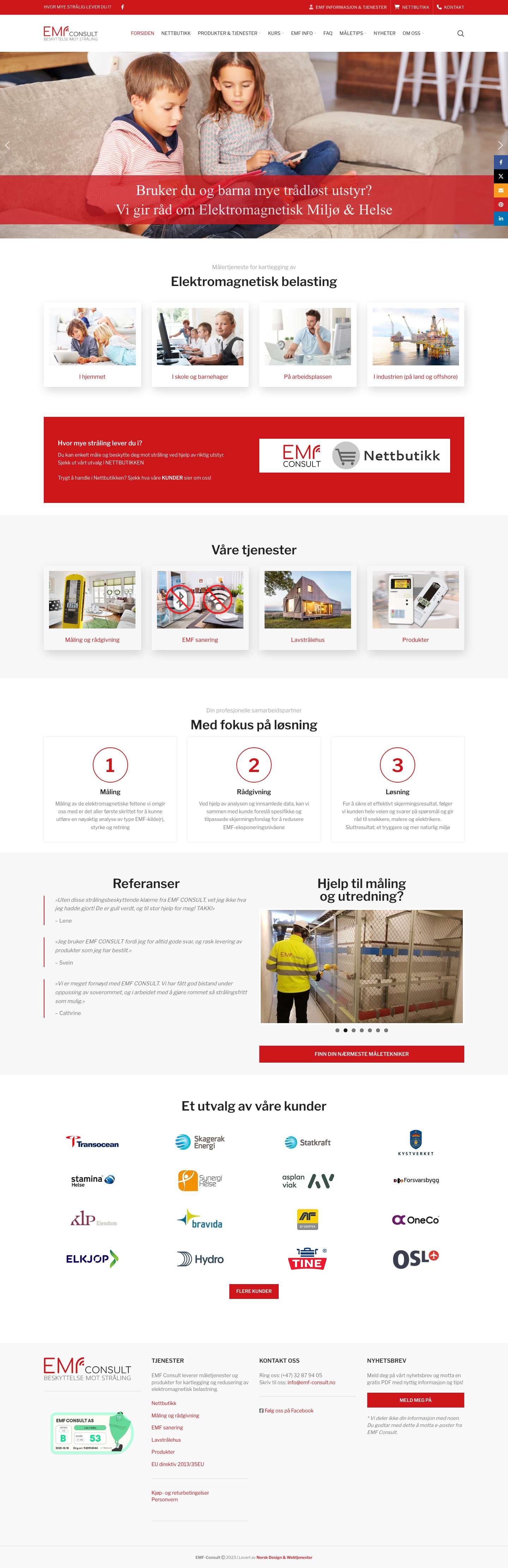 Forsiden - EMF Consult - Full Screenshot