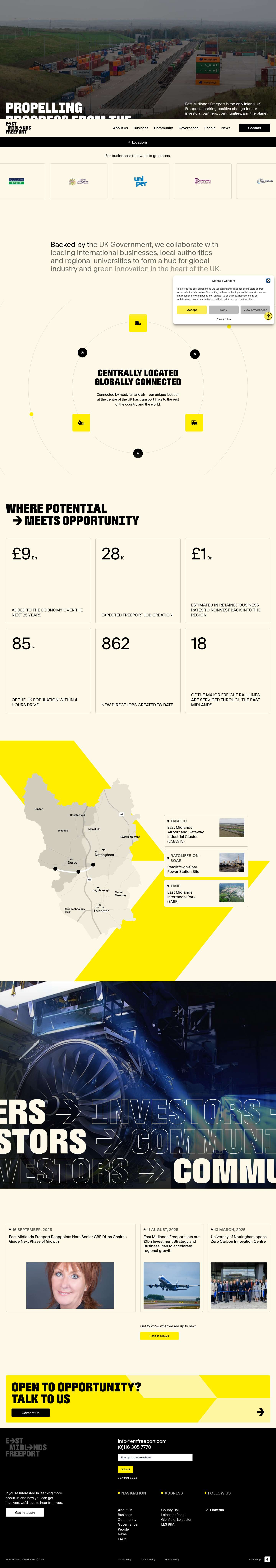 East Midlands Freeport is the only Inland UK Freeport - Full Screenshot