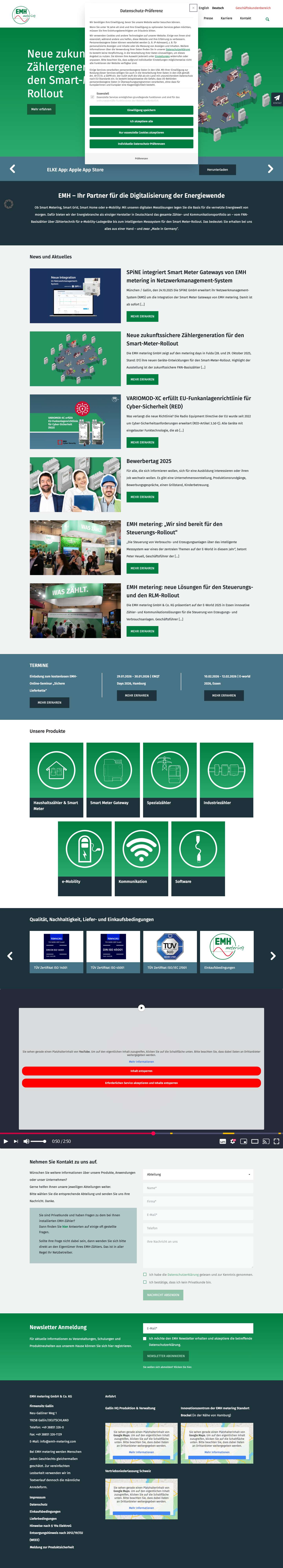 Startseite - EMH MeteringStartseite - EMH Metering - Full Screenshot