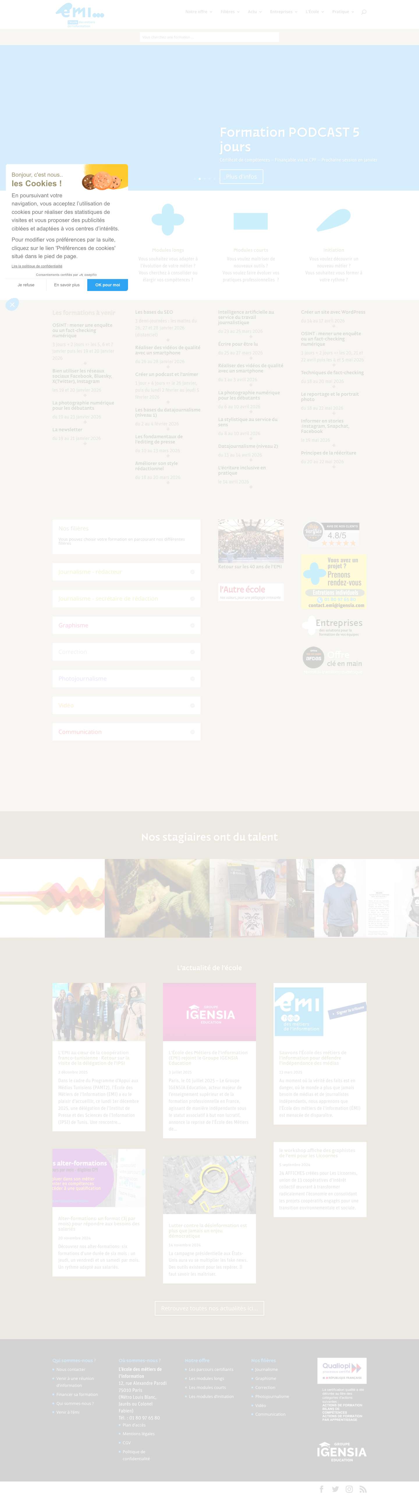 Ecole des Métiers de l’Information - École des Métiers de l’Information - Full Screenshot