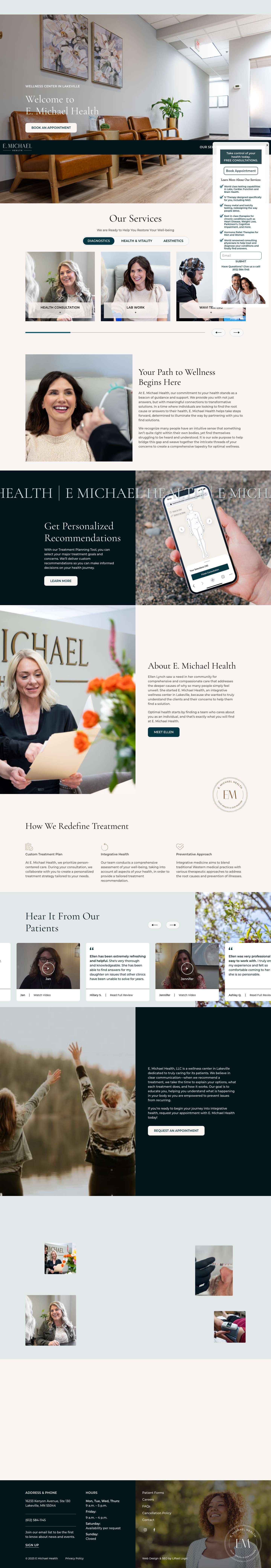 Home - E Michael HealthMedical-CrossScience-GraphSyringelipsX-Check-List-IconGet-StartedcheckmarkResources-of-treatmentsclock-CircleTreatment-timeWhat-it-treatsleft-arrowback-arrowplusminusarrow-rightplay-trianglephonecalendarlinkedintiktoktwitterpinterestlinkcheckmarkplay-videoarrow-right-navcheckboxcheckbox-checkedradioradio-selectedplaypausesendlocation - Full Screenshot