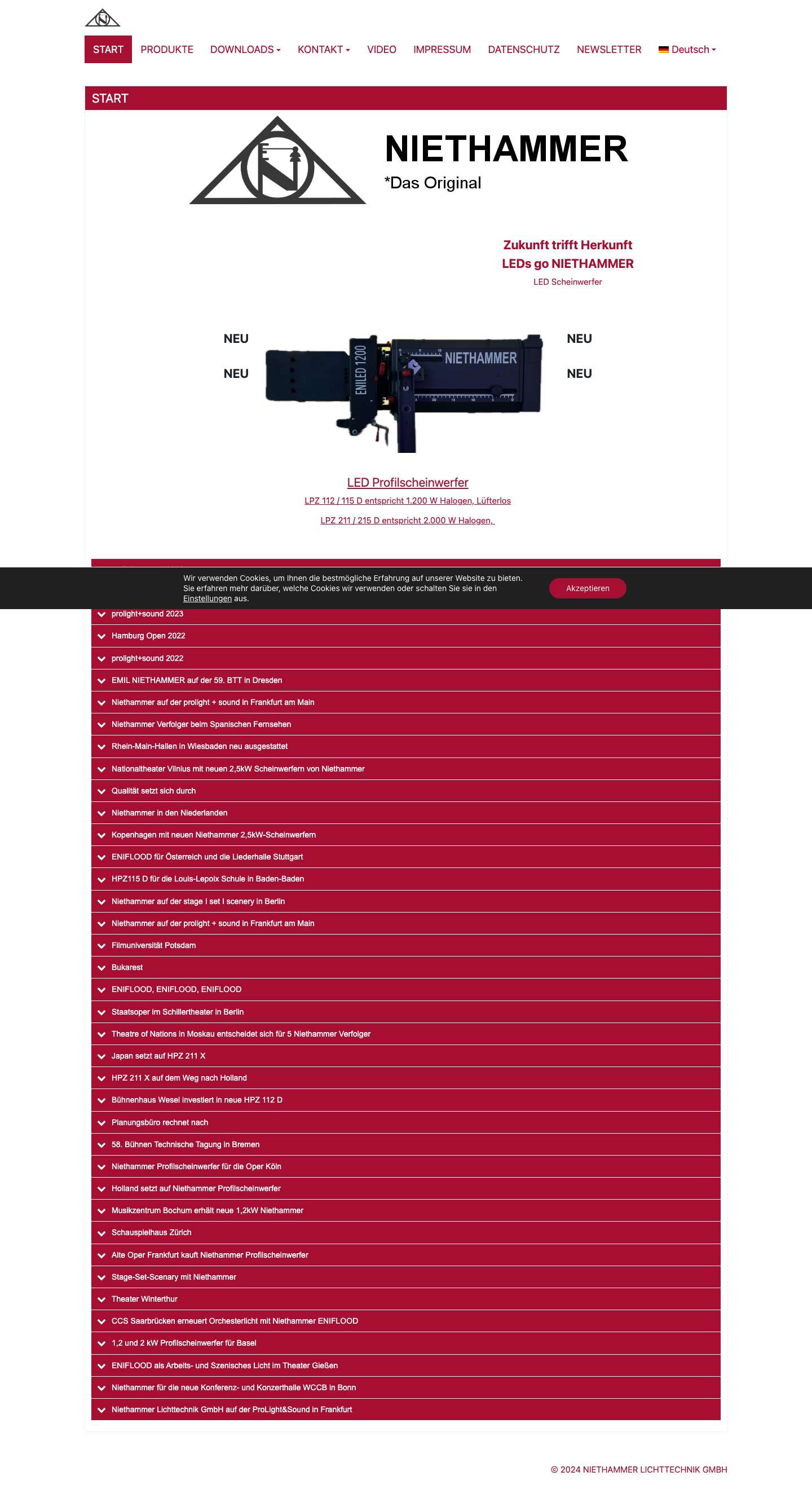 START - NIETHAMMER - Full Screenshot