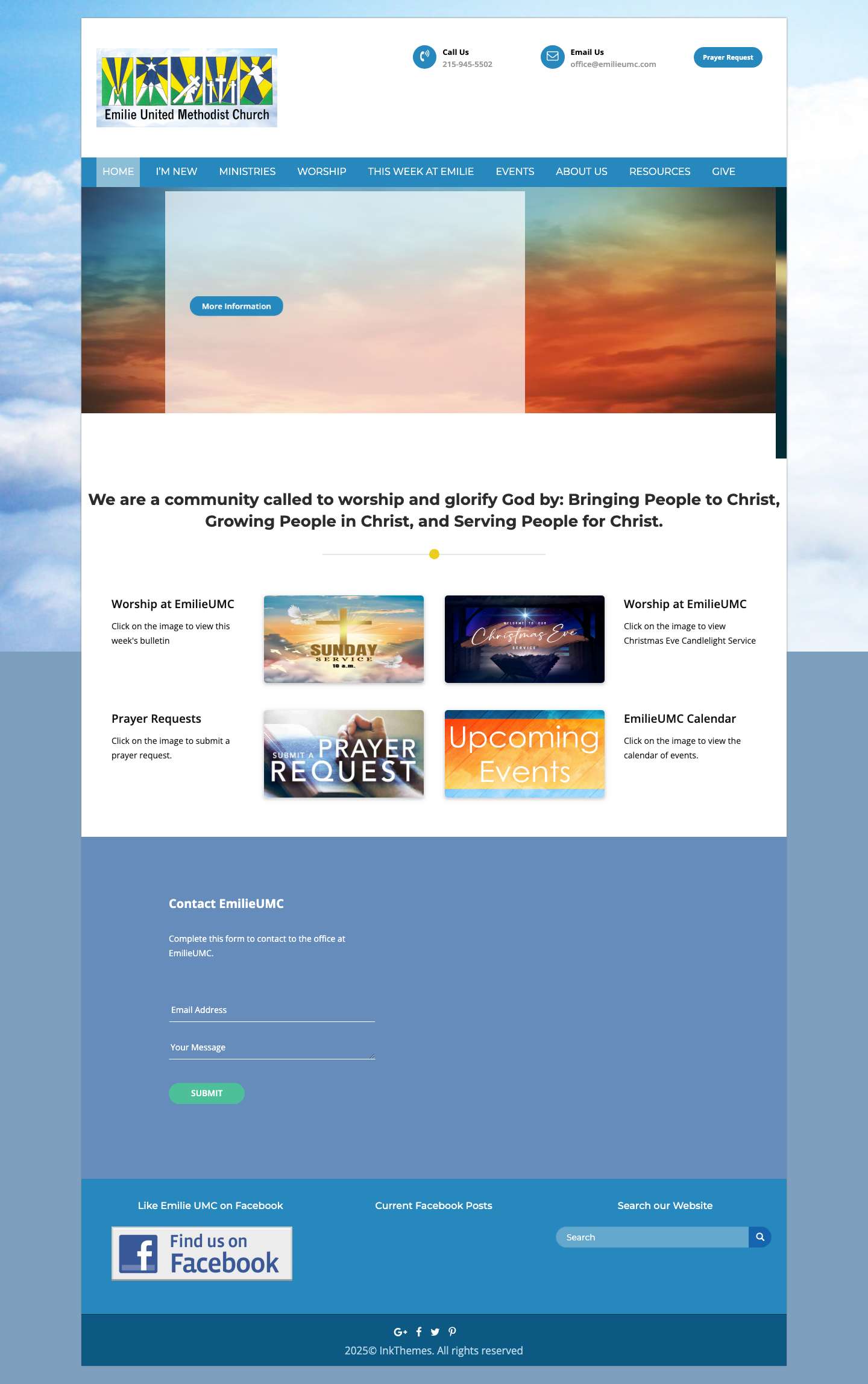 Emilie United Methodist Church - Full Screenshot