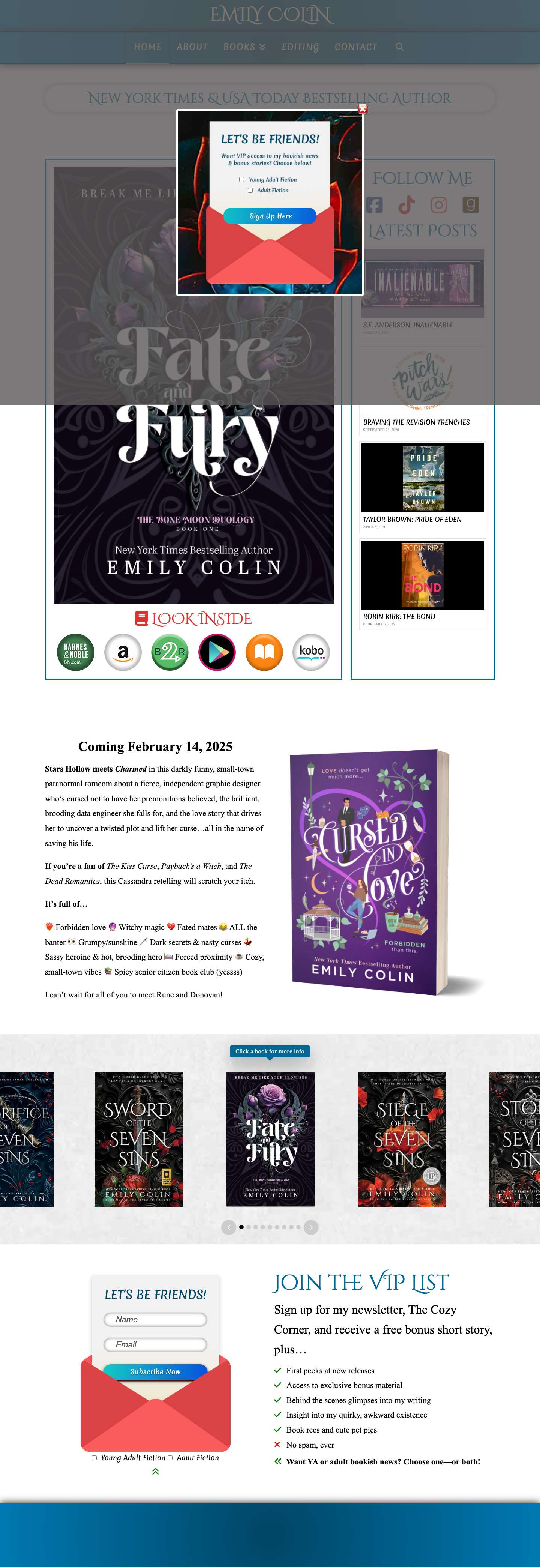 Emily Colin | Fate and Fury, Book 1 in the Bone Moon Duology - Full Screenshot