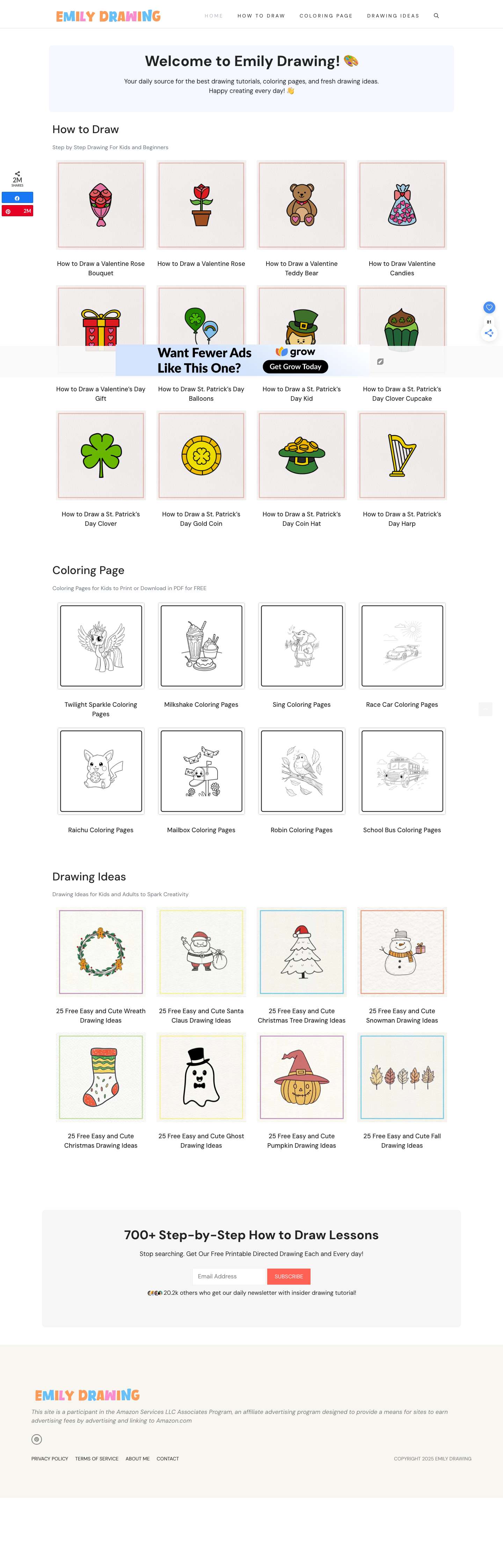 Emily Drawing – Step by Step Drawing Tutorials for Kids - Full Screenshot