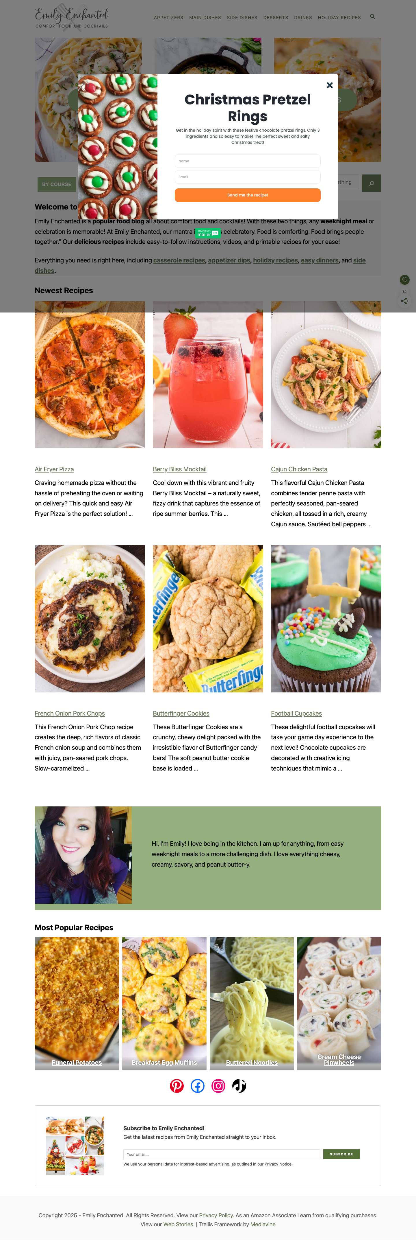 Emily Enchanted - Comfort Food and Cocktails - Full Screenshot