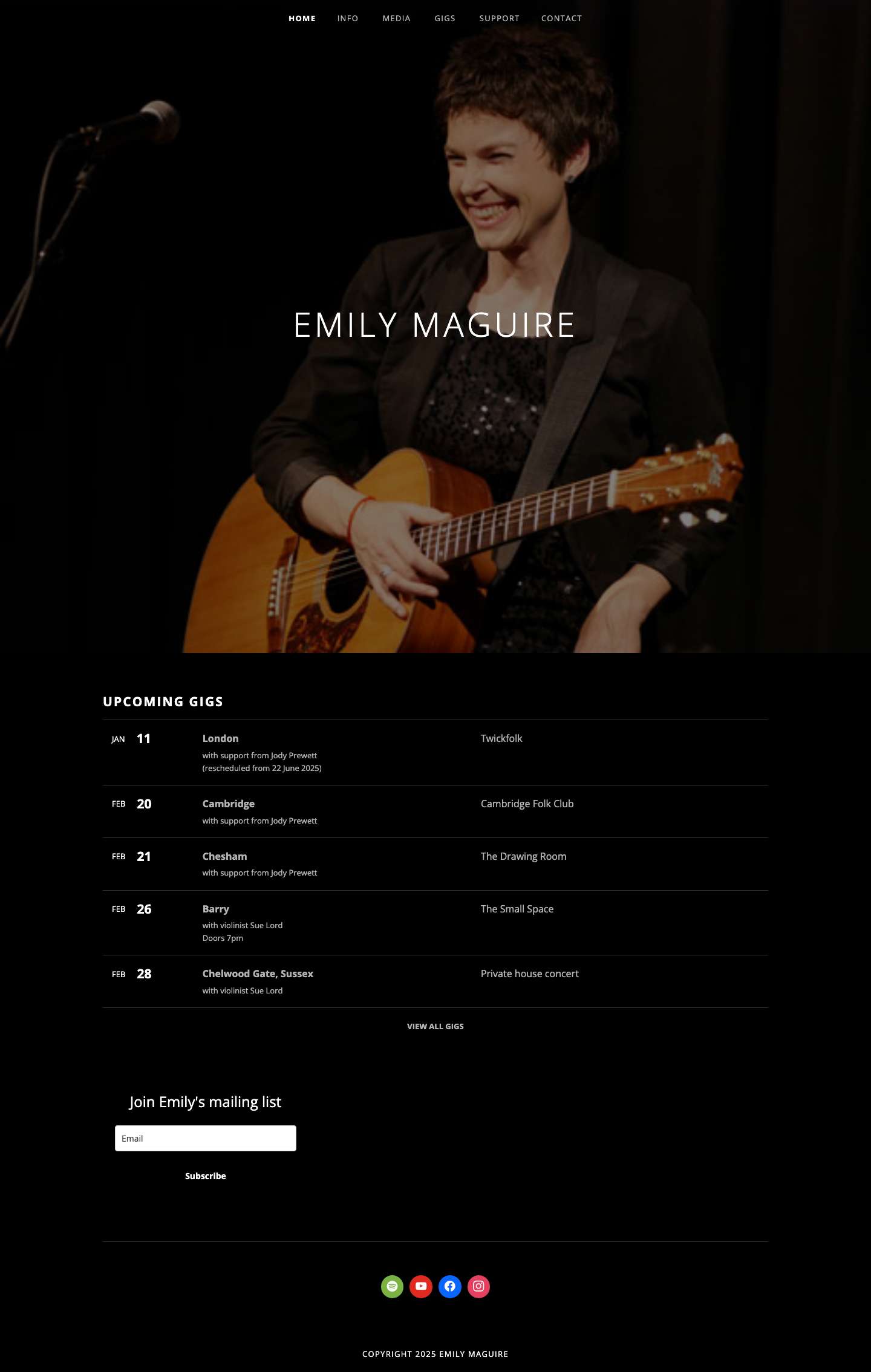 Home - Emily Maguire - Full Screenshot