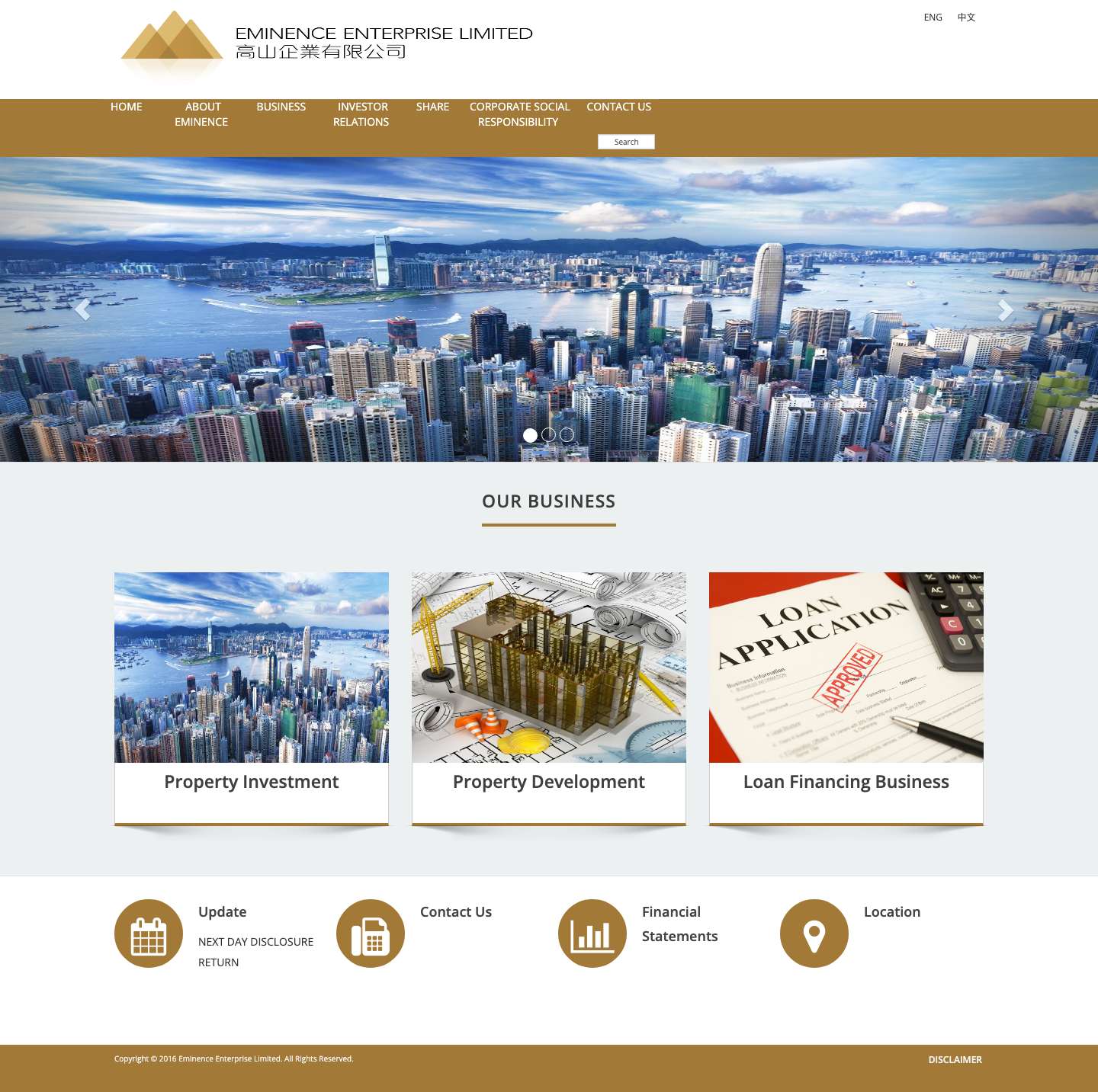 Eminence Enterprise Limited - Full Screenshot