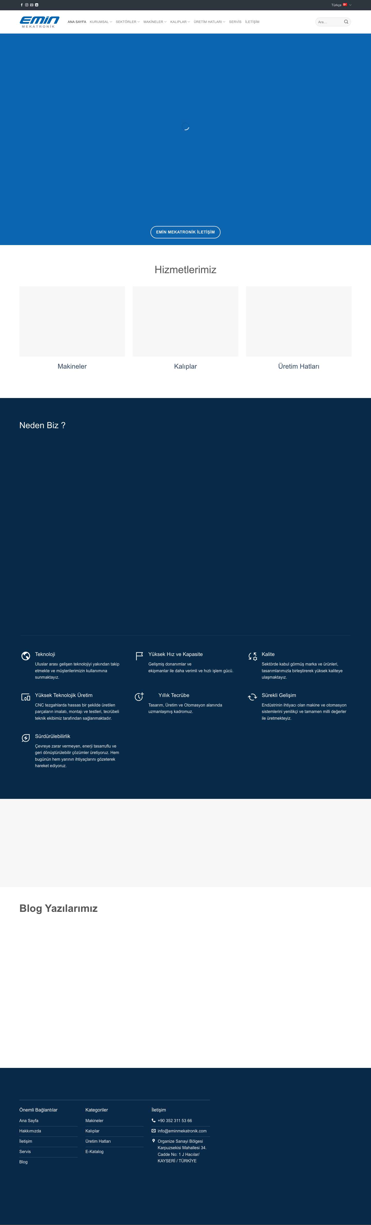 Emin Mekatronik | Kayseri - Full Screenshot