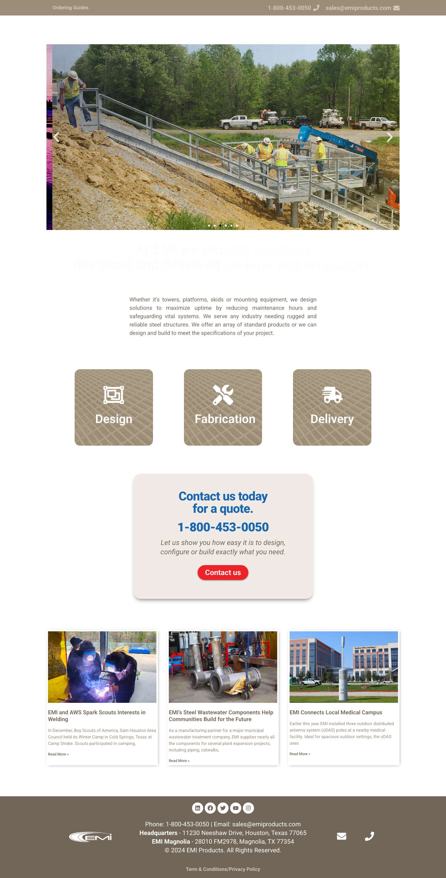 Home - Electro-Mechanical Industries, Inc. - Full Screenshot