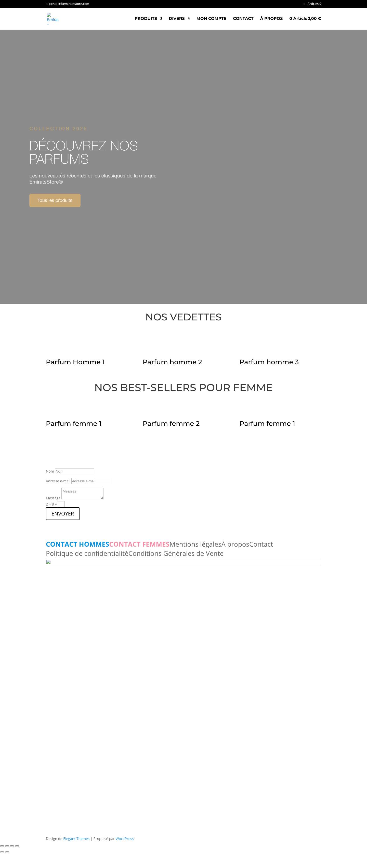 Accueil - Emirats Store - Full Screenshot