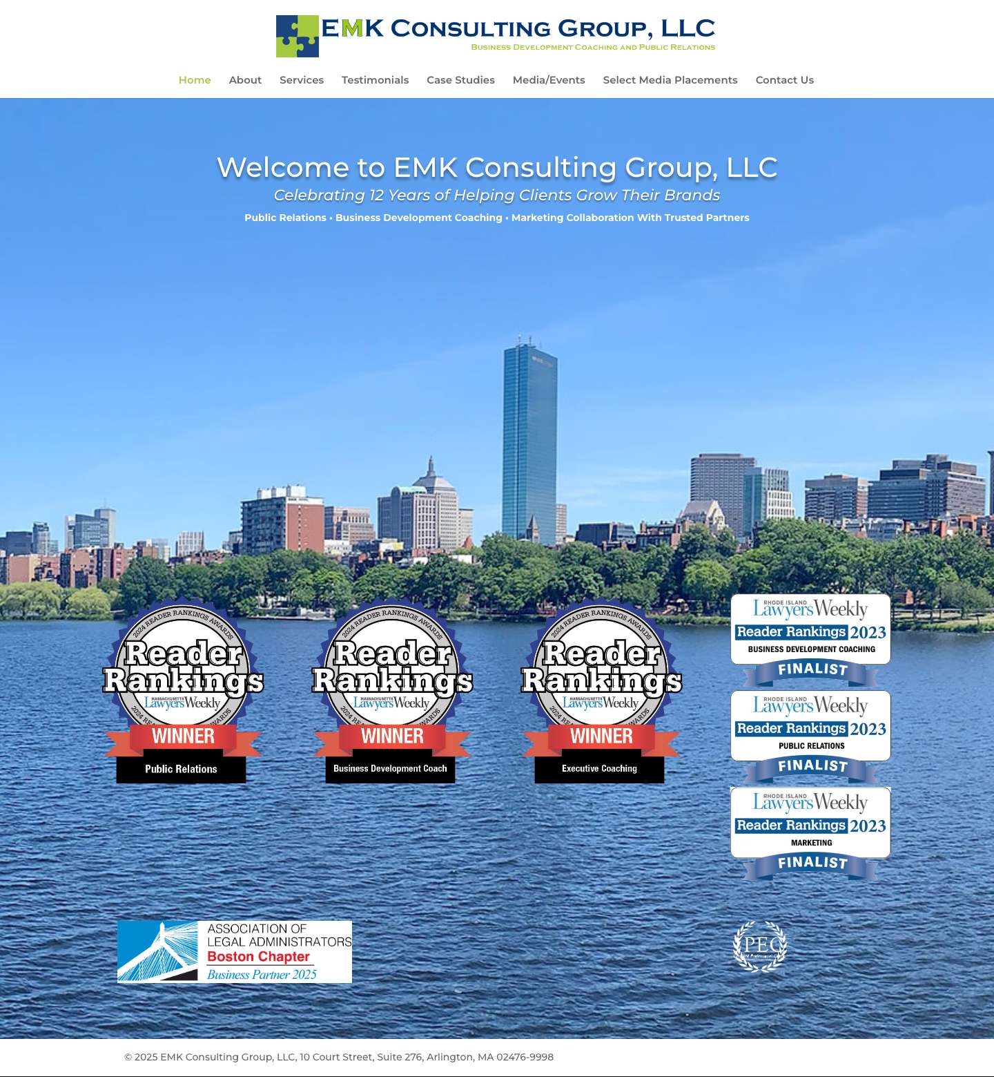 PR , Public Relations, Business Development Coaching for Law Firms, Accountants - EMK Consulting Group, LLC - Full Screenshot