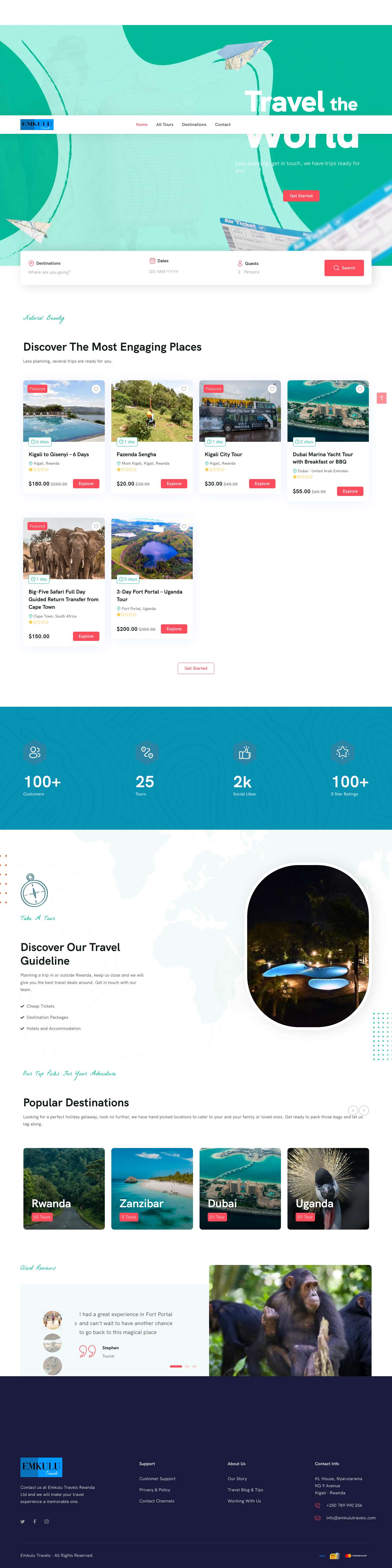 Home - Emkulu Travels Ltd - Full Screenshot