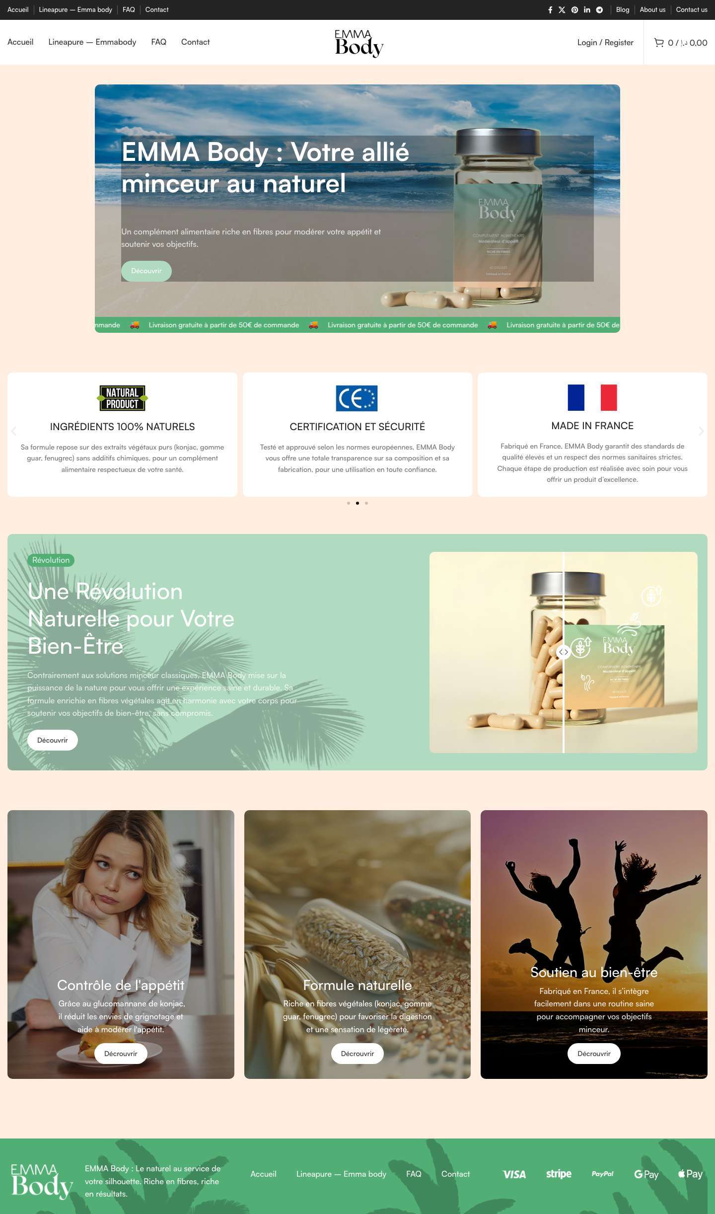 Emma Body - Accueil - Emma body - Full Screenshot