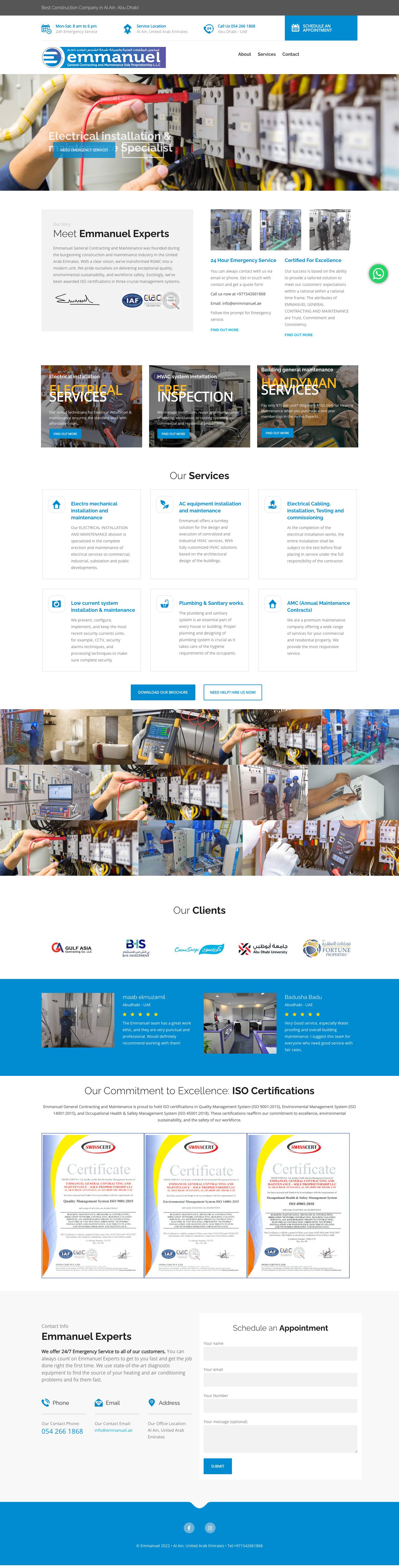 emmanuel – Emmanuel General Contracting and maintenance – AL AIN, UAE - Full Screenshot
